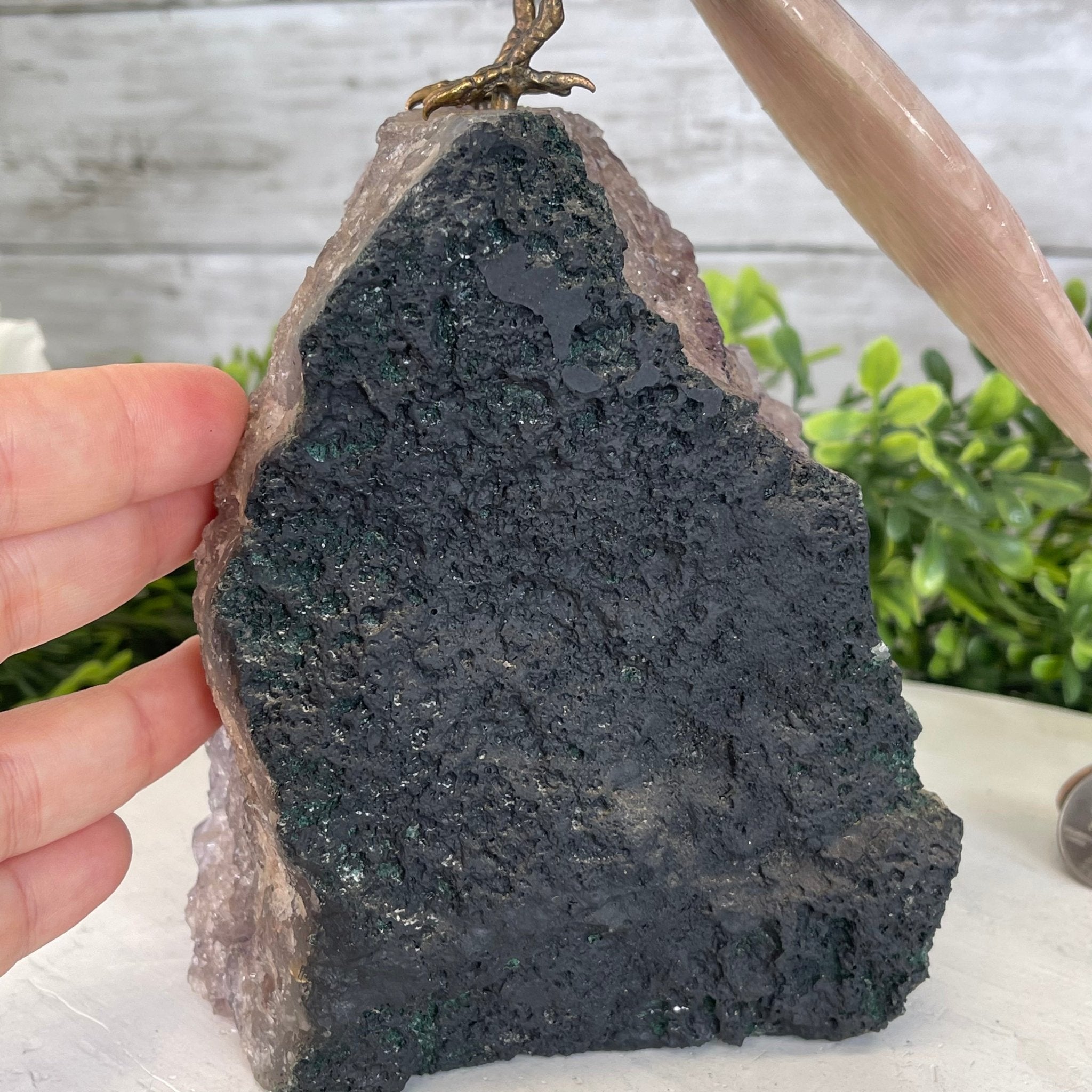 Green Quartz Crystal Cockatoo Figurine on a Amethyst Cluster Base Model #3005-GQCAM-032 by Brazil Gems - Brazil GemsBrazil GemsGreen Quartz Crystal Cockatoo Figurine on a Amethyst Cluster Base Model #3005-GQCAM-032 by Brazil GemsCrystal Birds3005-GQCAM-032