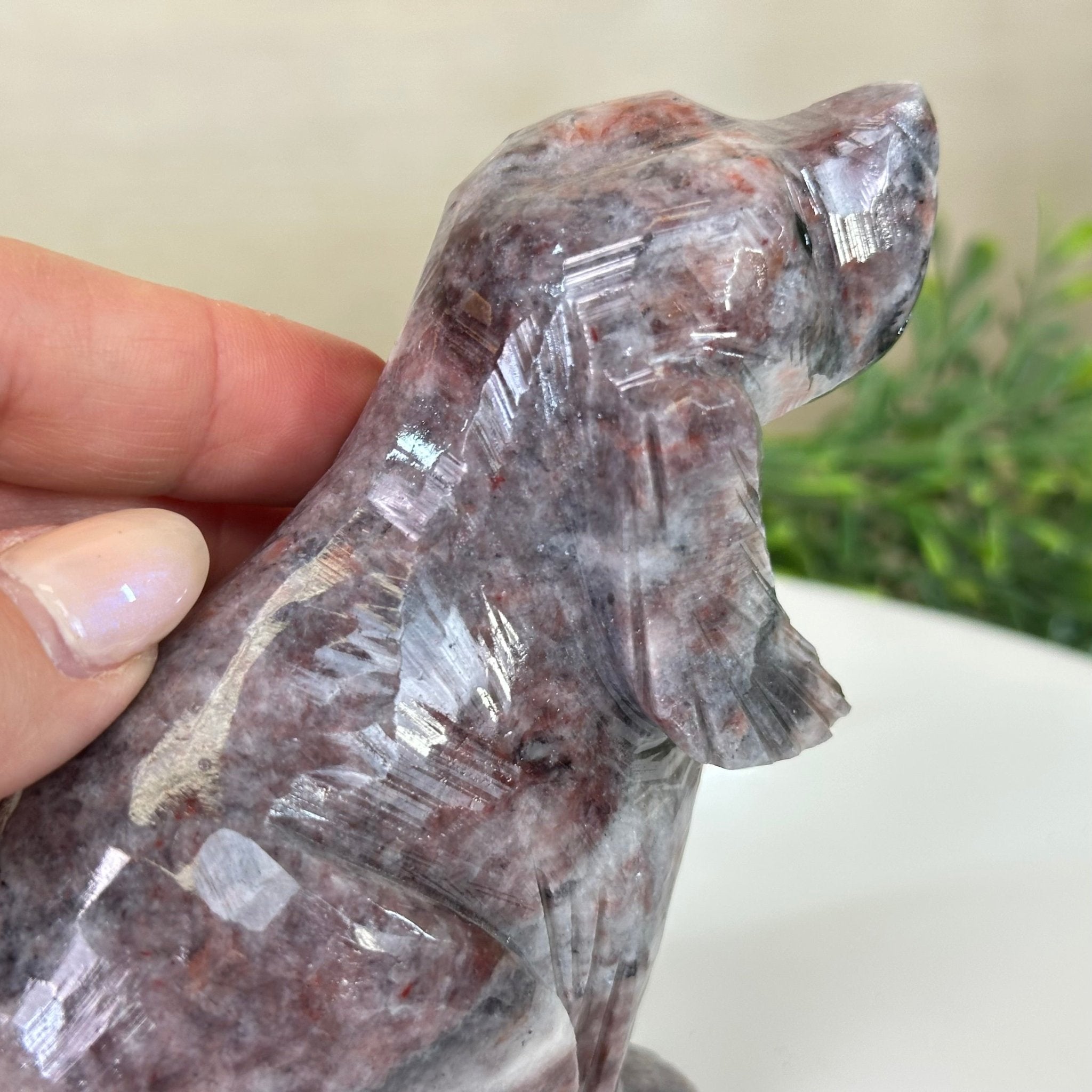 Handcrafted Pink Magnesite Dog Carving, 1.6 lbs and 4.5" Tall #3903PM - 001 - Brazil GemsBrazil GemsHandcrafted Pink Magnesite Dog Carving, 1.6 lbs and 4.5" Tall #3903PM - 0013903PM - 001