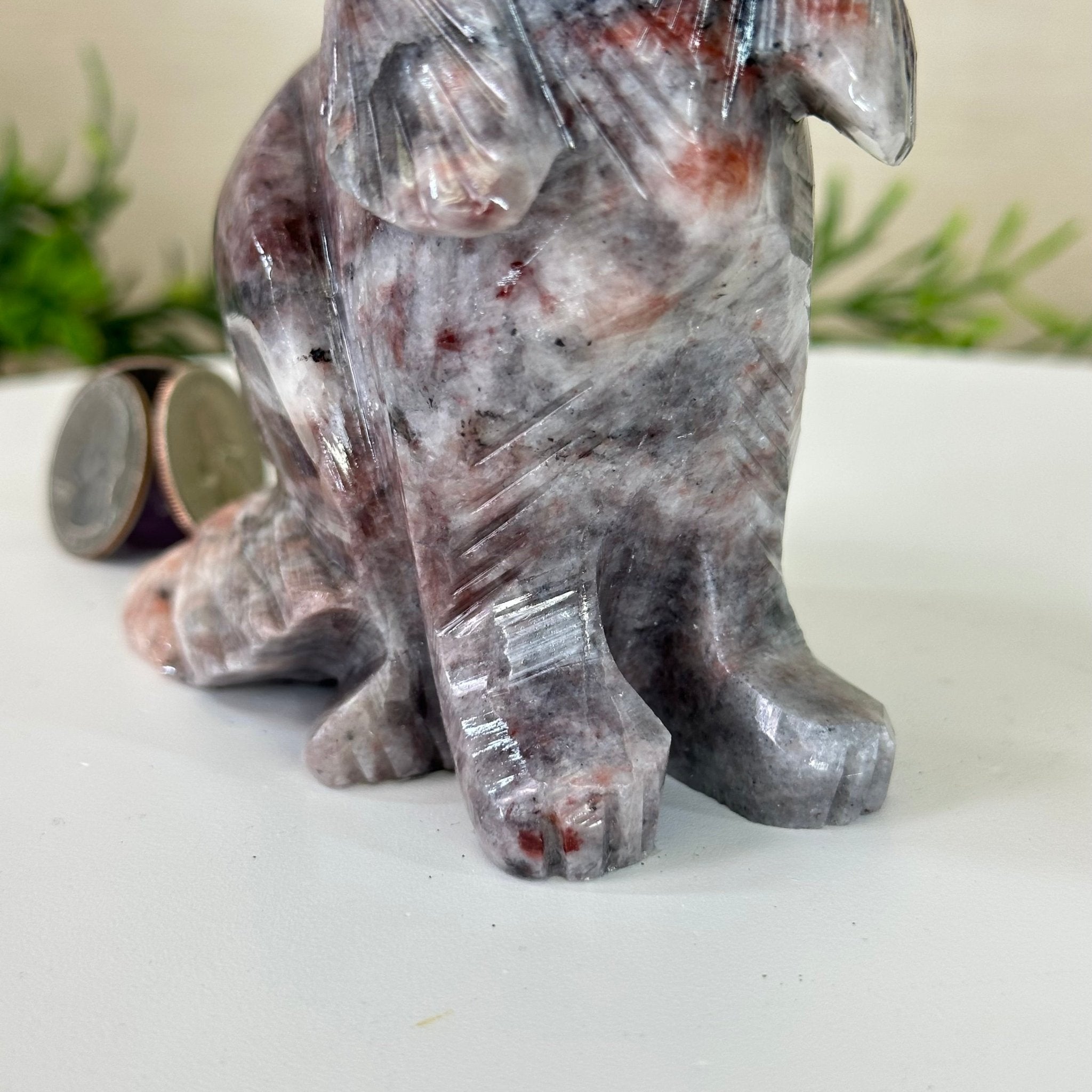 Handcrafted Pink Magnesite Dog Carving, 1.6 lbs and 4.5" Tall #3903PM - 001 - Brazil GemsBrazil GemsHandcrafted Pink Magnesite Dog Carving, 1.6 lbs and 4.5" Tall #3903PM - 0013903PM - 001