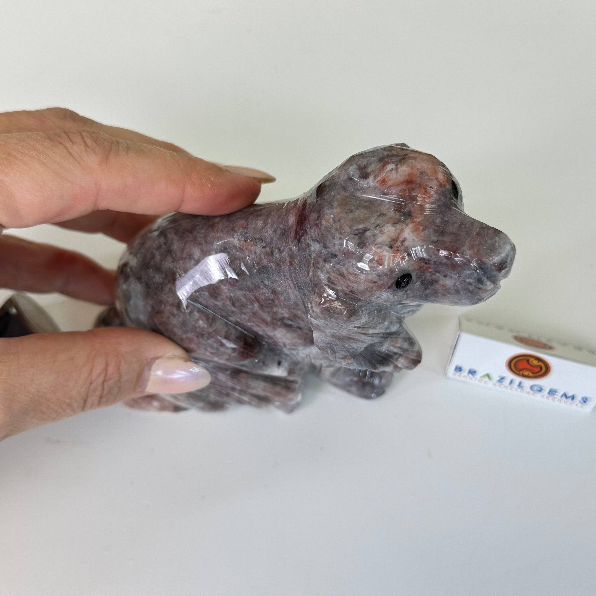 Handcrafted Pink Magnesite Dog Carving, 1.6 lbs and 4.5" Tall #3903PM - 001 - Brazil GemsBrazil GemsHandcrafted Pink Magnesite Dog Carving, 1.6 lbs and 4.5" Tall #3903PM - 0013903PM - 001