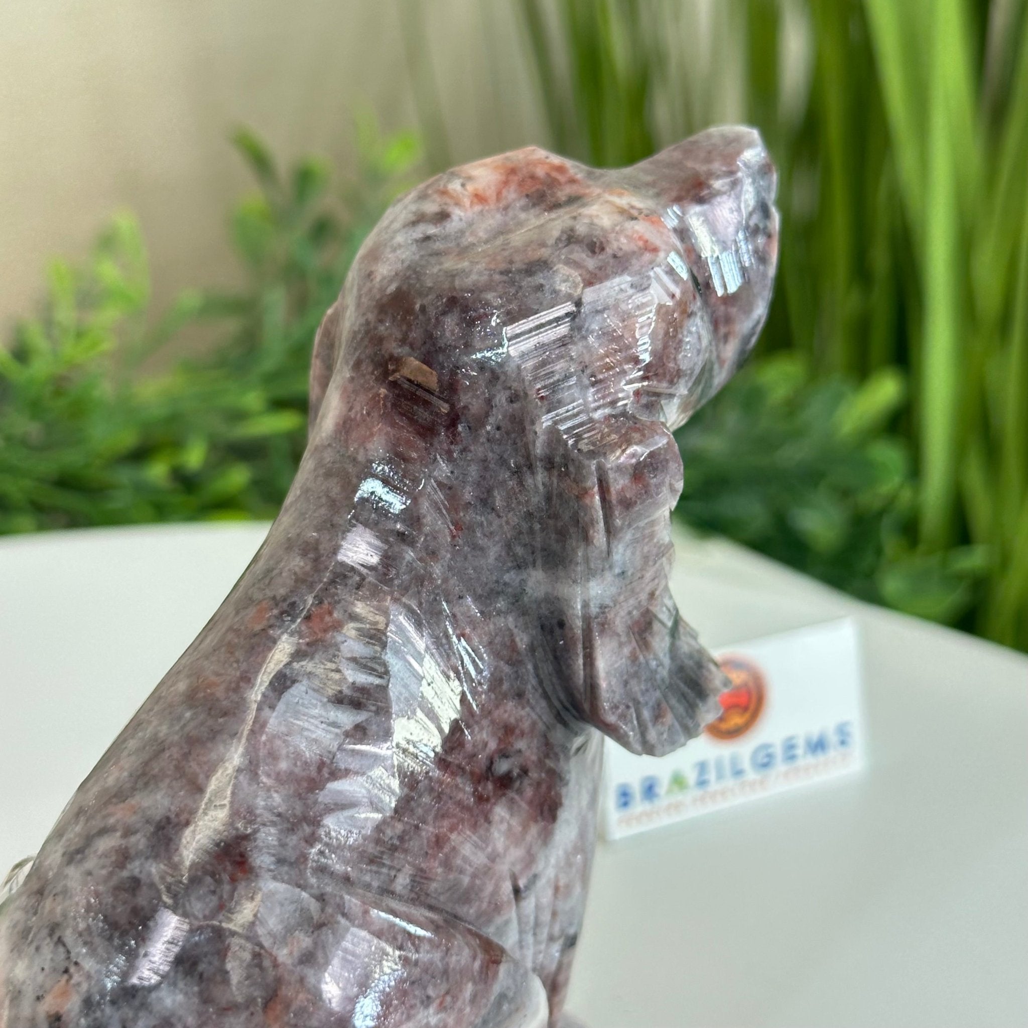 Handcrafted Pink Magnesite Dog Carving, 1.6 lbs and 4.5" Tall #3903PM - 001 - Brazil GemsBrazil GemsHandcrafted Pink Magnesite Dog Carving, 1.6 lbs and 4.5" Tall #3903PM - 0013903PM - 001