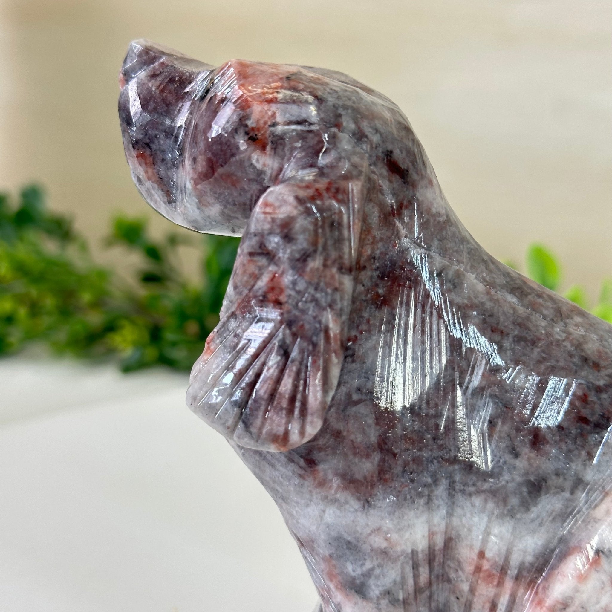 Handcrafted Pink Magnesite Dog Carving, 1.6 lbs and 4.5" Tall #3903PM - 001 - Brazil GemsBrazil GemsHandcrafted Pink Magnesite Dog Carving, 1.6 lbs and 4.5" Tall #3903PM - 0013903PM - 001