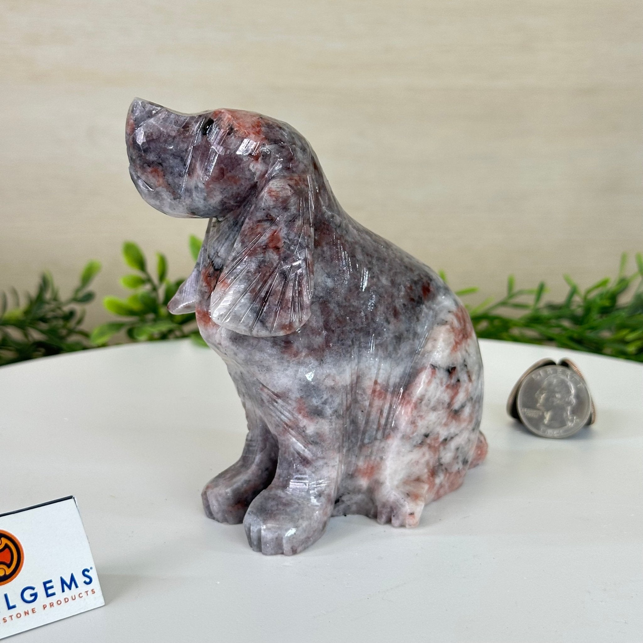 Handcrafted Pink Magnesite Dog Carving, 1.6 lbs and 4.5" Tall #3903PM - 001 - Brazil GemsBrazil GemsHandcrafted Pink Magnesite Dog Carving, 1.6 lbs and 4.5" Tall #3903PM - 0013903PM - 001