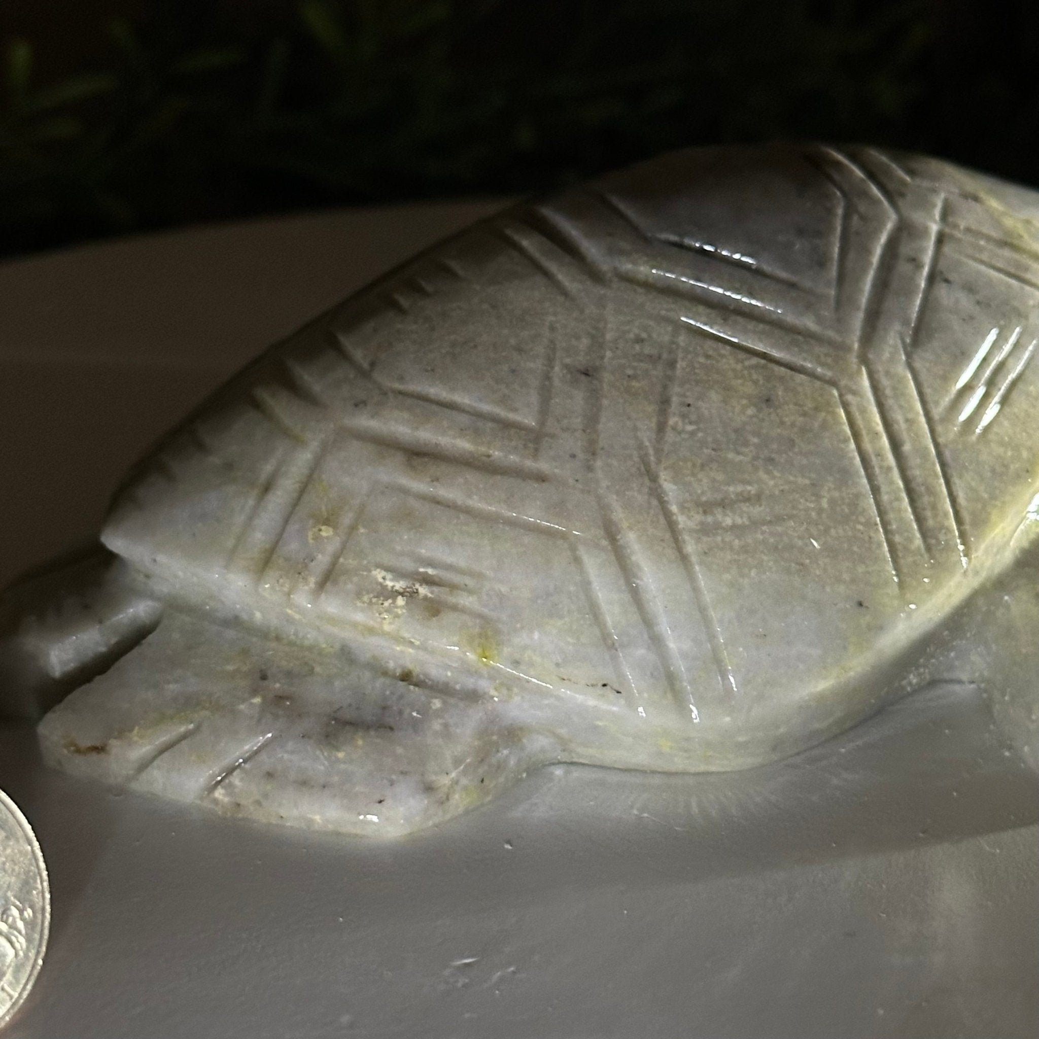 Handcrafted Serpentine Turtle Carving, 2 lbs and 2.1" Tall #3901SE - 001 - Brazil GemsBrazil GemsHandcrafted Serpentine Turtle Carving, 2 lbs and 2.1" Tall #3901SE - 0013901SE - 001
