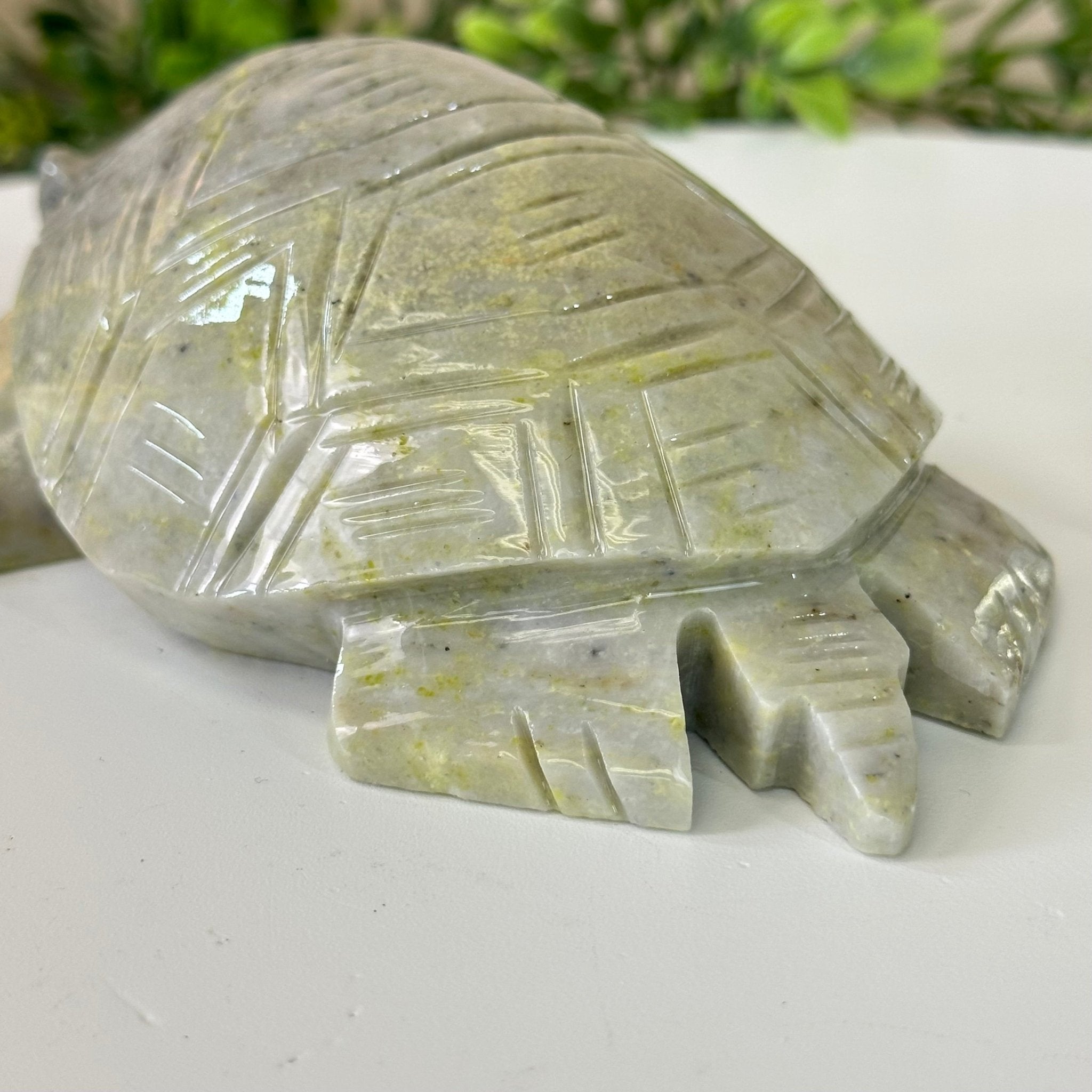 Handcrafted Serpentine Turtle Carving, 2 lbs and 2.1" Tall #3901SE - 001 - Brazil GemsBrazil GemsHandcrafted Serpentine Turtle Carving, 2 lbs and 2.1" Tall #3901SE - 0013901SE - 001