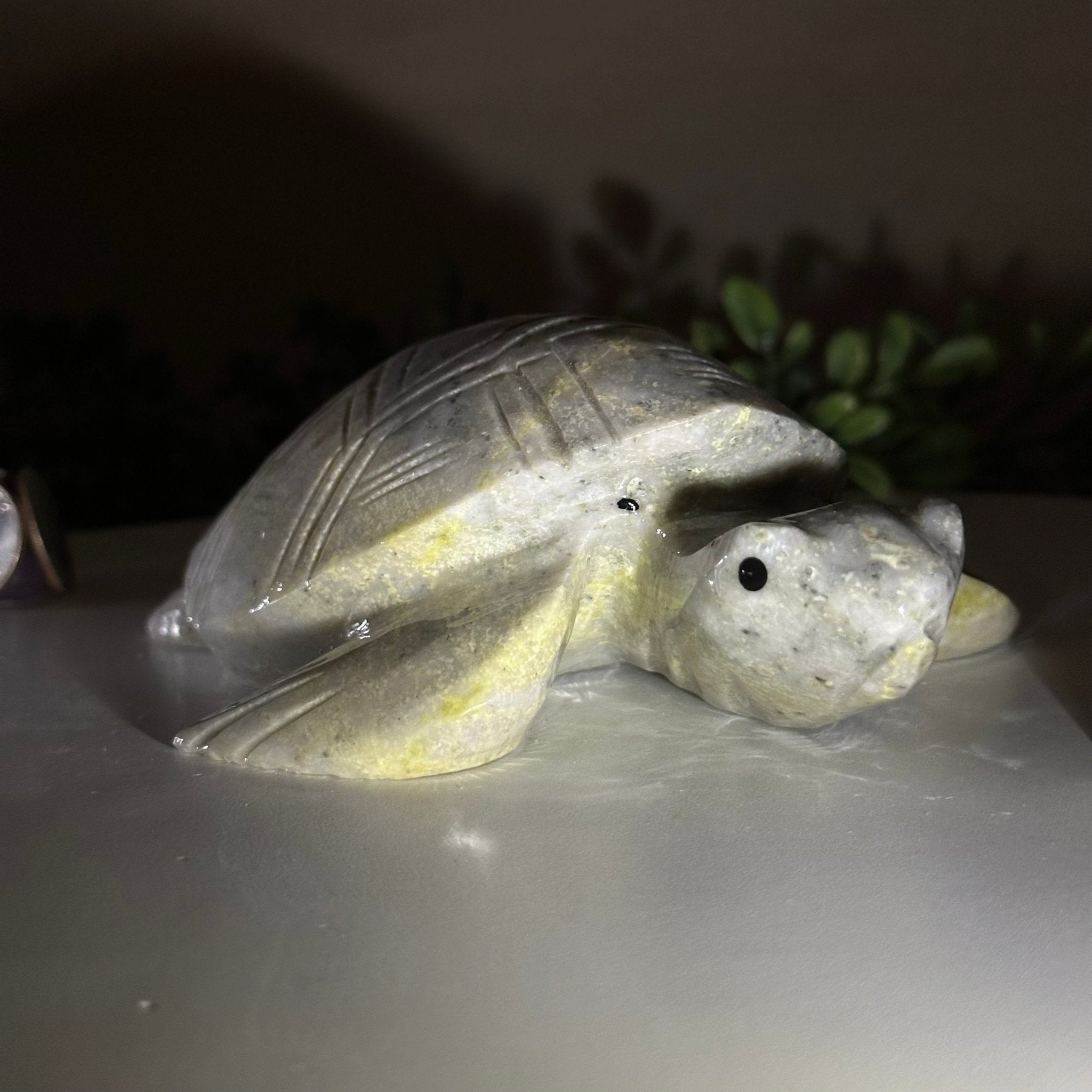 Handcrafted Serpentine Turtle Carving, 2 lbs and 2.1" Tall #3901SE - 001 - Brazil GemsBrazil GemsHandcrafted Serpentine Turtle Carving, 2 lbs and 2.1" Tall #3901SE - 0013901SE - 001