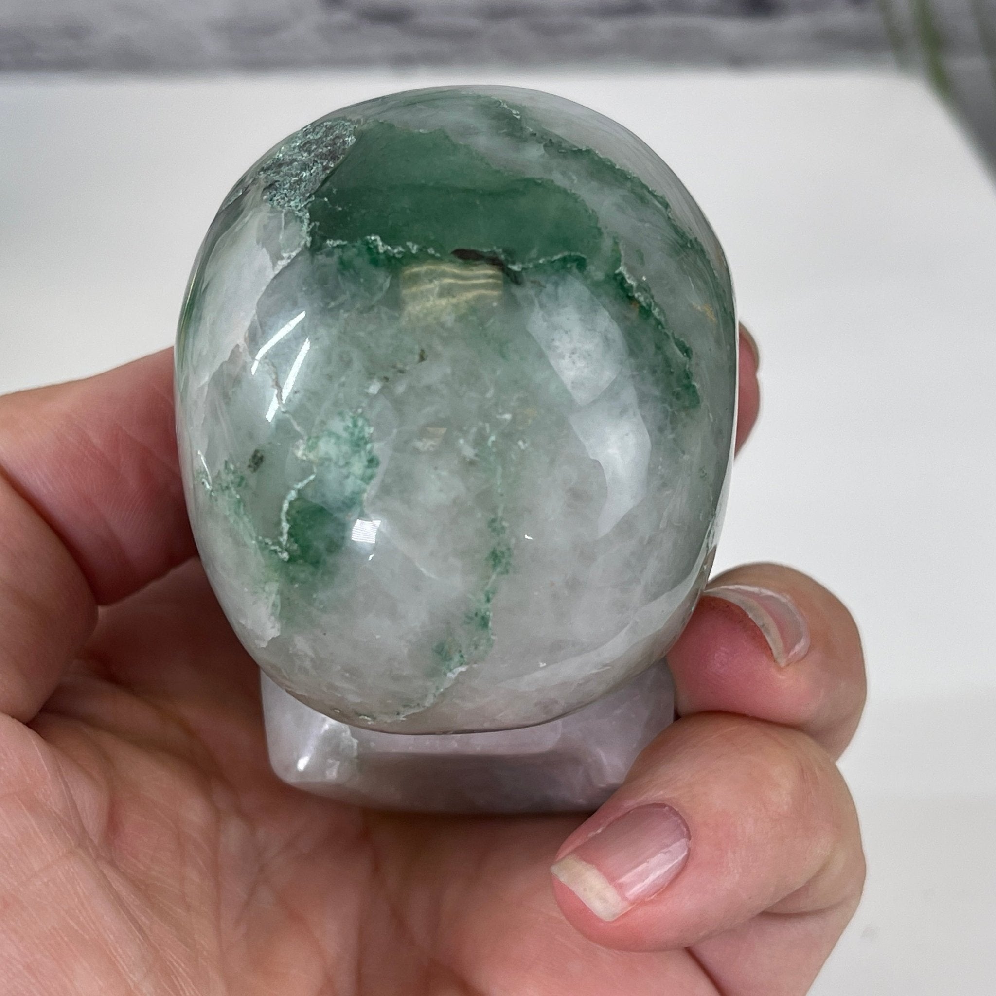 Handmade Green Quartz Crystal Skull 2.5" tall Model #3477-0001 by Brazil Gems - Brazil GemsBrazil GemsHandmade Green Quartz Crystal Skull 2.5" tall Model #3477-0001 by Brazil GemsSkulls3477-0001