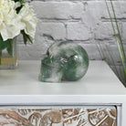 Handmade Green Quartz Crystal Skull 3.4" tall Model #3477-0008 by Brazil Gems - Brazil GemsBrazil GemsHandmade Green Quartz Crystal Skull 3.4" tall Model #3477-0008 by Brazil GemsSkulls3477-0008