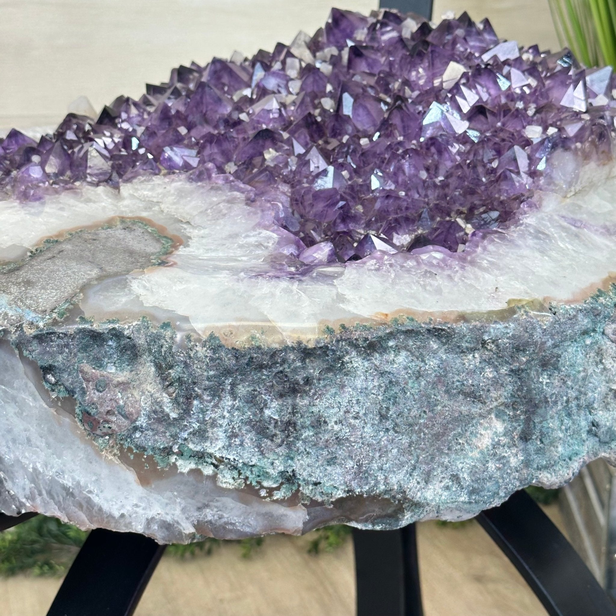 Large Amethyst Dining/Conference Table Super Quality, 372.6 lbs & 30.5" Tall 1388 - 0003 - Brazil GemsBrazil GemsLarge Amethyst Dining/Conference Table Super Quality, 372.6 lbs & 30.5" Tall 1388 - 0003Tables: Dining1388 - 0003