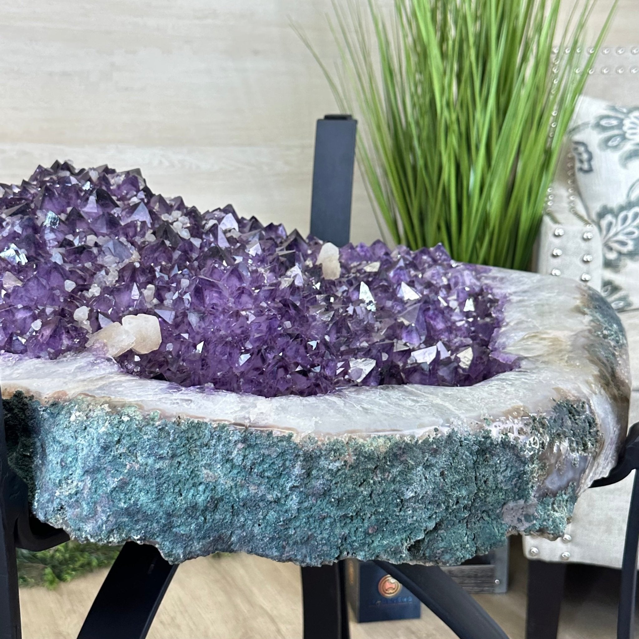 Large Amethyst Dining/Conference Table Super Quality, 372.6 lbs & 30.5" Tall 1388 - 0003 - Brazil GemsBrazil GemsLarge Amethyst Dining/Conference Table Super Quality, 372.6 lbs & 30.5" Tall 1388 - 0003Tables: Dining1388 - 0003