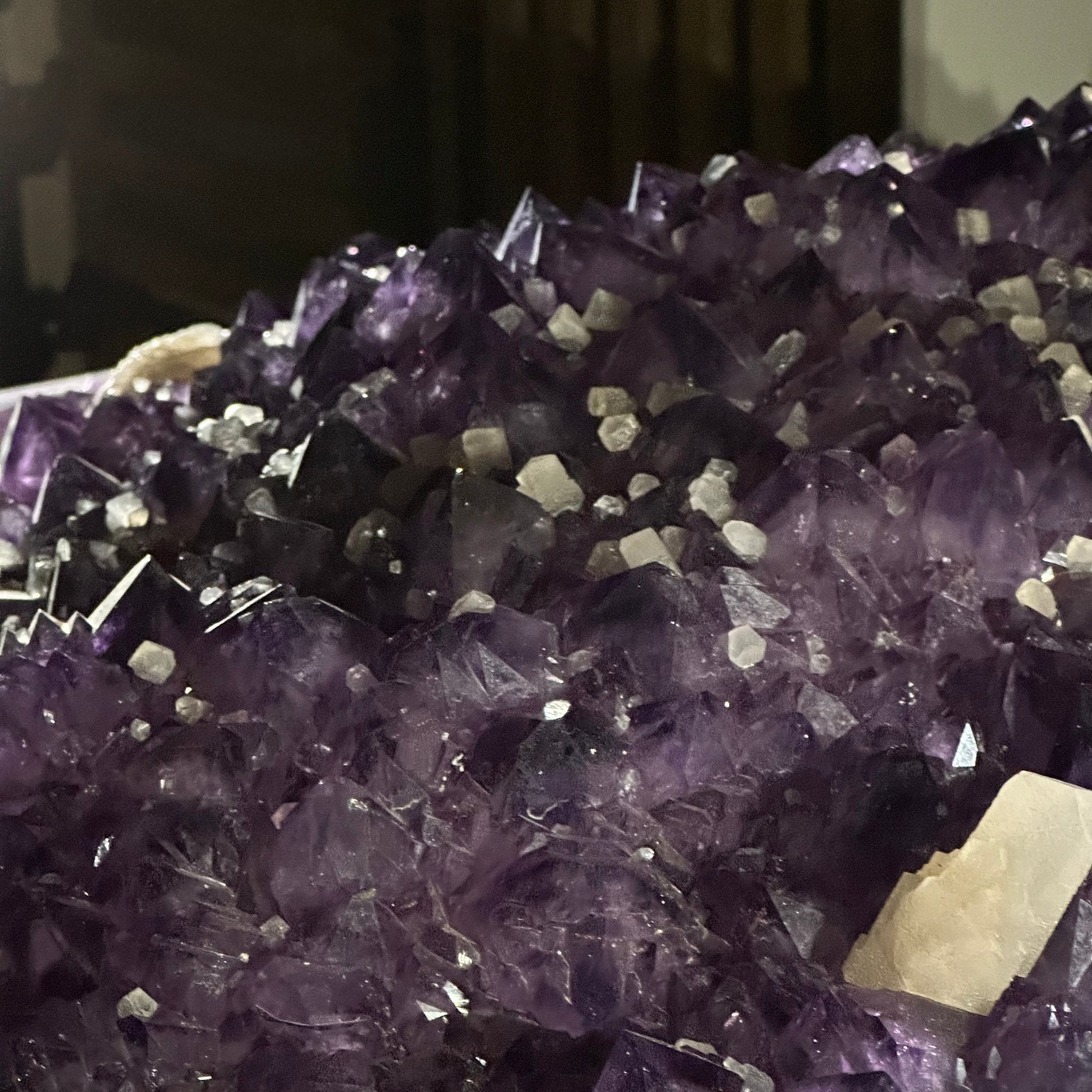 Large Amethyst Dining/Conference Table Super Quality, 372.6 lbs & 30.5" Tall 1388 - 0003 - Brazil GemsBrazil GemsLarge Amethyst Dining/Conference Table Super Quality, 372.6 lbs & 30.5" Tall 1388 - 0003Tables: Dining1388 - 0003