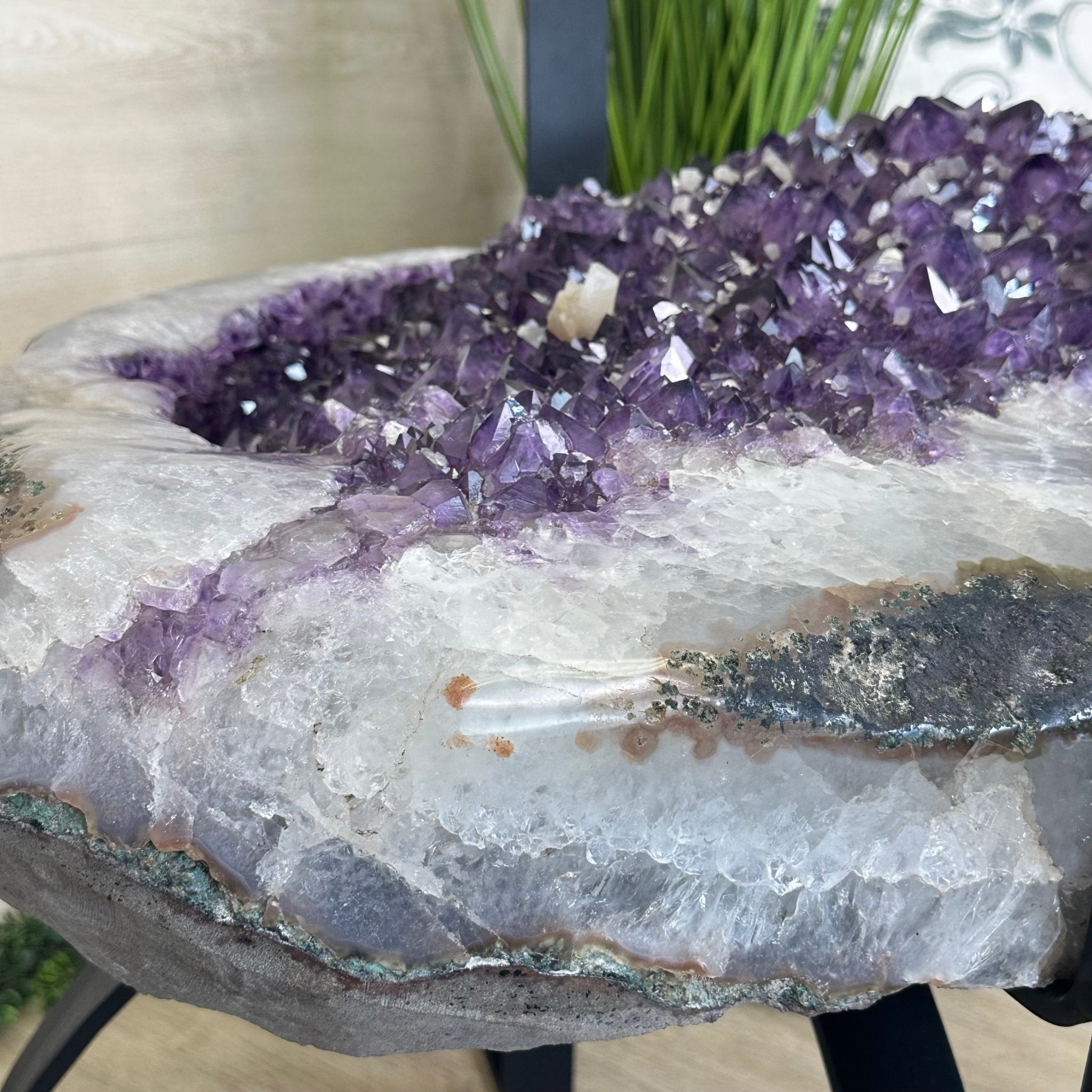 Large Amethyst Dining/Conference Table Super Quality, 372.6 lbs & 30.5" Tall 1388 - 0003 - Brazil GemsBrazil GemsLarge Amethyst Dining/Conference Table Super Quality, 372.6 lbs & 30.5" Tall 1388 - 0003Tables: Dining1388 - 0003