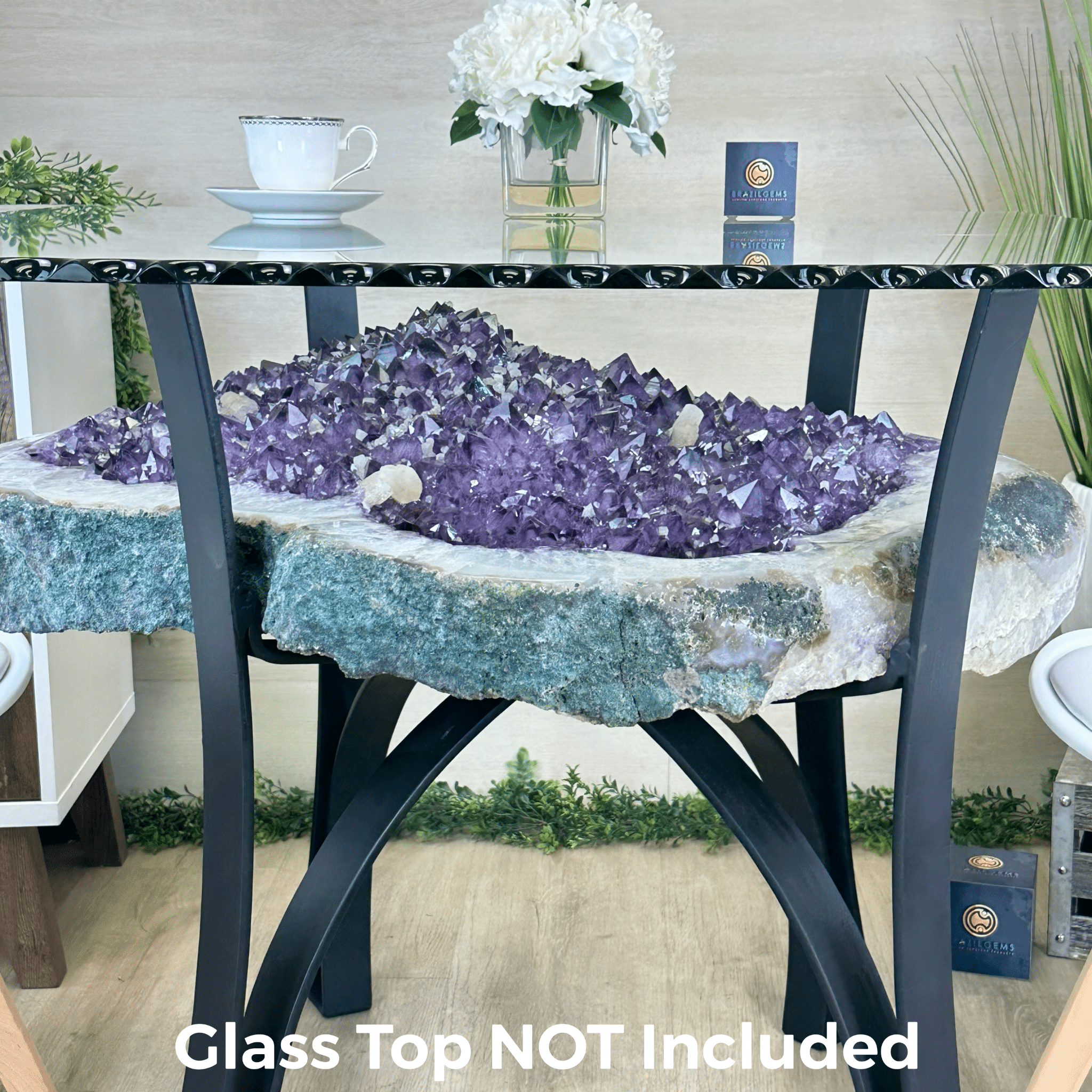 Large Amethyst Dining/Conference Table Super Quality, 372.6 lbs & 30.5" Tall 1388 - 0003 - Brazil GemsBrazil GemsLarge Amethyst Dining/Conference Table Super Quality, 372.6 lbs & 30.5" Tall 1388 - 0003Tables: Dining1388 - 0003