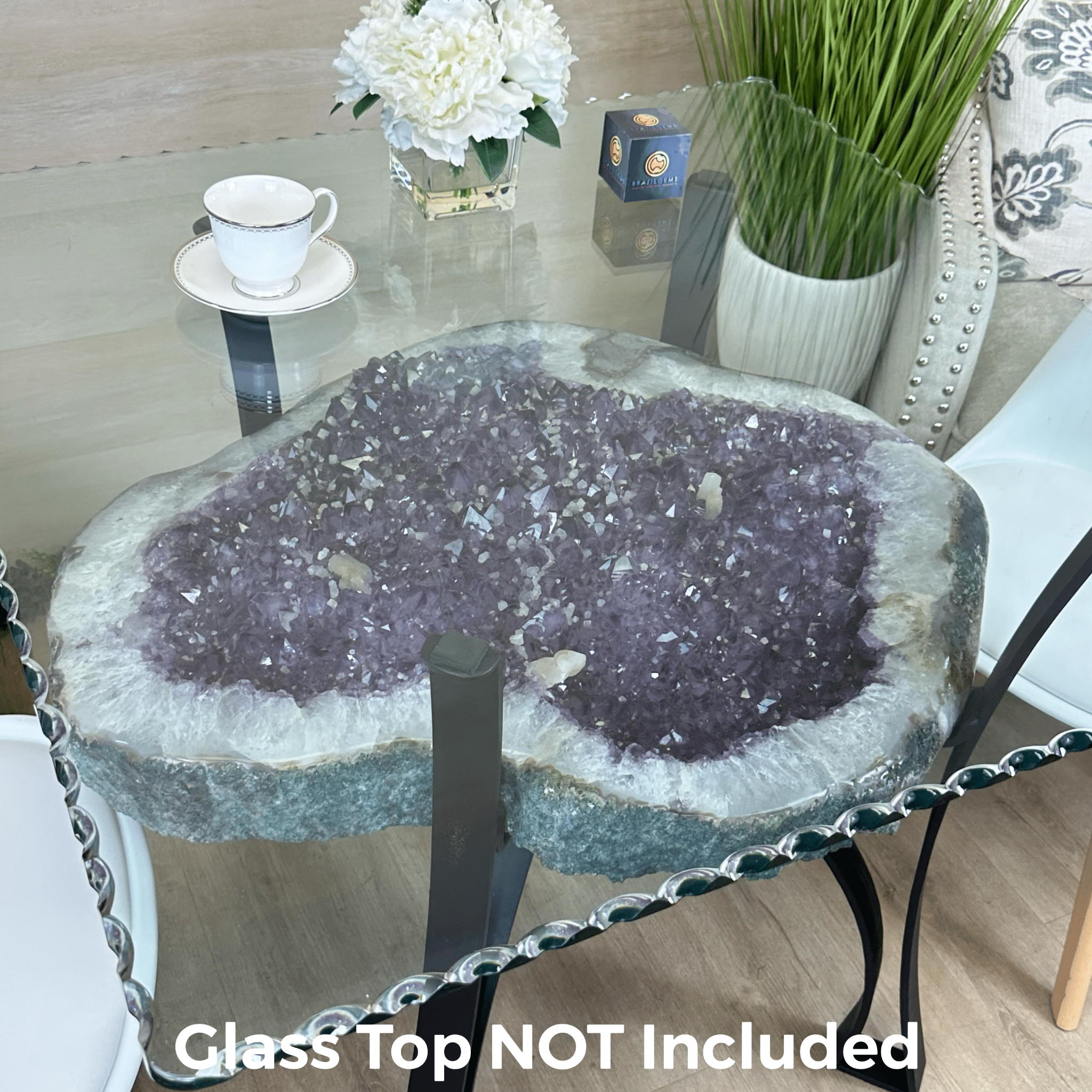 Large Amethyst Dining/Conference Table Super Quality, 372.6 lbs & 30.5" Tall 1388 - 0003 - Brazil GemsBrazil GemsLarge Amethyst Dining/Conference Table Super Quality, 372.6 lbs & 30.5" Tall 1388 - 0003Tables: Dining1388 - 0003