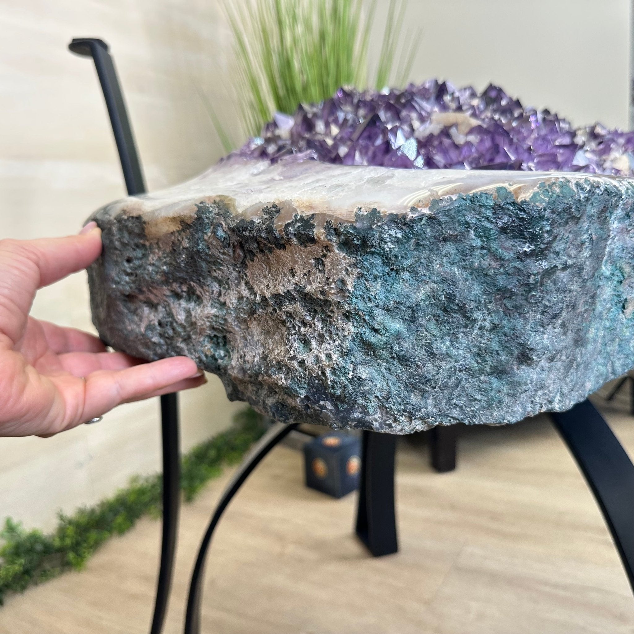 Large Amethyst Dining/Conference Table Super Quality, 372.6 lbs & 30.5" Tall 1388 - 0003 - Brazil GemsBrazil GemsLarge Amethyst Dining/Conference Table Super Quality, 372.6 lbs & 30.5" Tall 1388 - 0003Tables: Dining1388 - 0003