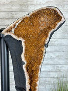 Large Citrine Butterfly Wings on a Metal Stand, 322 lbs & 72.75" Tall #5498-0005 - Brazil GemsBrazil GemsLarge Citrine Butterfly Wings on a Metal Stand, 322 lbs & 72.75" Tall #5498-0005Citrine Butterfly Wings5498-0005