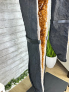 Large Citrine Butterfly Wings on a Metal Stand, 322 lbs & 72.75" Tall #5498-0005 - Brazil GemsBrazil GemsLarge Citrine Butterfly Wings on a Metal Stand, 322 lbs & 72.75" Tall #5498-0005Citrine Butterfly Wings5498-0005