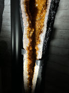 Large Citrine Butterfly Wings on a Metal Stand, 322 lbs & 72.75" Tall #5498-0005 - Brazil GemsBrazil GemsLarge Citrine Butterfly Wings on a Metal Stand, 322 lbs & 72.75" Tall #5498-0005Citrine Butterfly Wings5498-0005