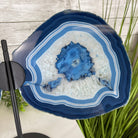 Large Dyed Blue Brazilian Agate "Butterfly Wings", Metal Stand, 12" Tall, Model #5050BL-0045 by Brazil Gems - Brazil GemsBrazil GemsLarge Dyed Blue Brazilian Agate "Butterfly Wings", Metal Stand, 12" Tall, Model #5050BL-0045 by Brazil GemsAgate Butterfly Wings5050BL-0045