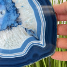 Large Dyed Blue Brazilian Agate "Butterfly Wings", Metal Stand, 12" Tall, Model #5050BL-0045 by Brazil Gems - Brazil GemsBrazil GemsLarge Dyed Blue Brazilian Agate "Butterfly Wings", Metal Stand, 12" Tall, Model #5050BL-0045 by Brazil GemsAgate Butterfly Wings5050BL-0045