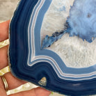 Large Dyed Blue Brazilian Agate "Butterfly Wings", Metal Stand, 12" Tall, Model #5050BL-0045 by Brazil Gems - Brazil GemsBrazil GemsLarge Dyed Blue Brazilian Agate "Butterfly Wings", Metal Stand, 12" Tall, Model #5050BL-0045 by Brazil GemsAgate Butterfly Wings5050BL-0045