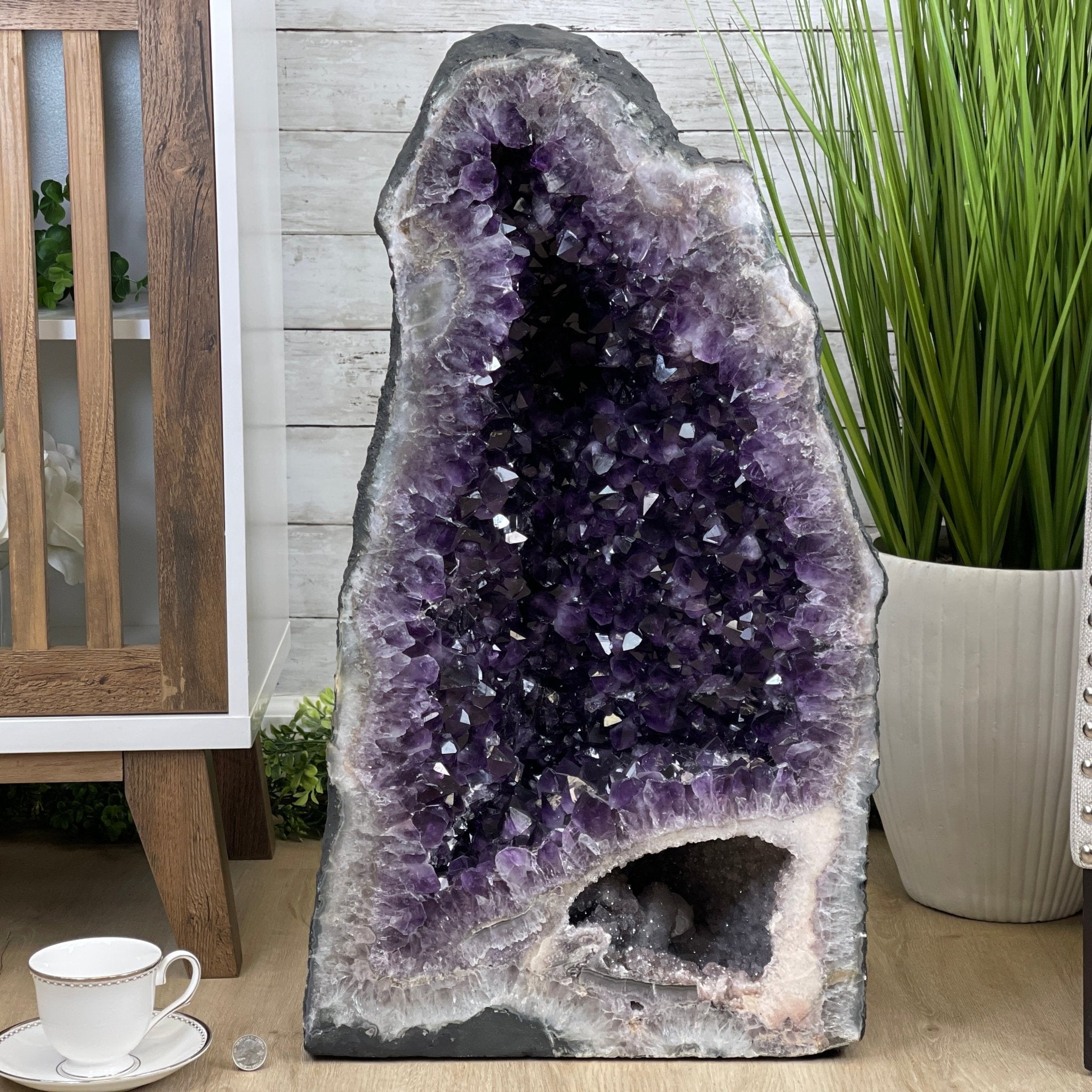 Large Extra Plus Quality Brazilian Amethyst Cathedral, 28” tall & 164.3 lbs #5601-0529 by Brazil Gems - Brazil GemsBrazil GemsLarge Extra Plus Quality Brazilian Amethyst Cathedral, 28” tall & 164.3 lbs #5601-0529 by Brazil GemsCathedrals5601-0529