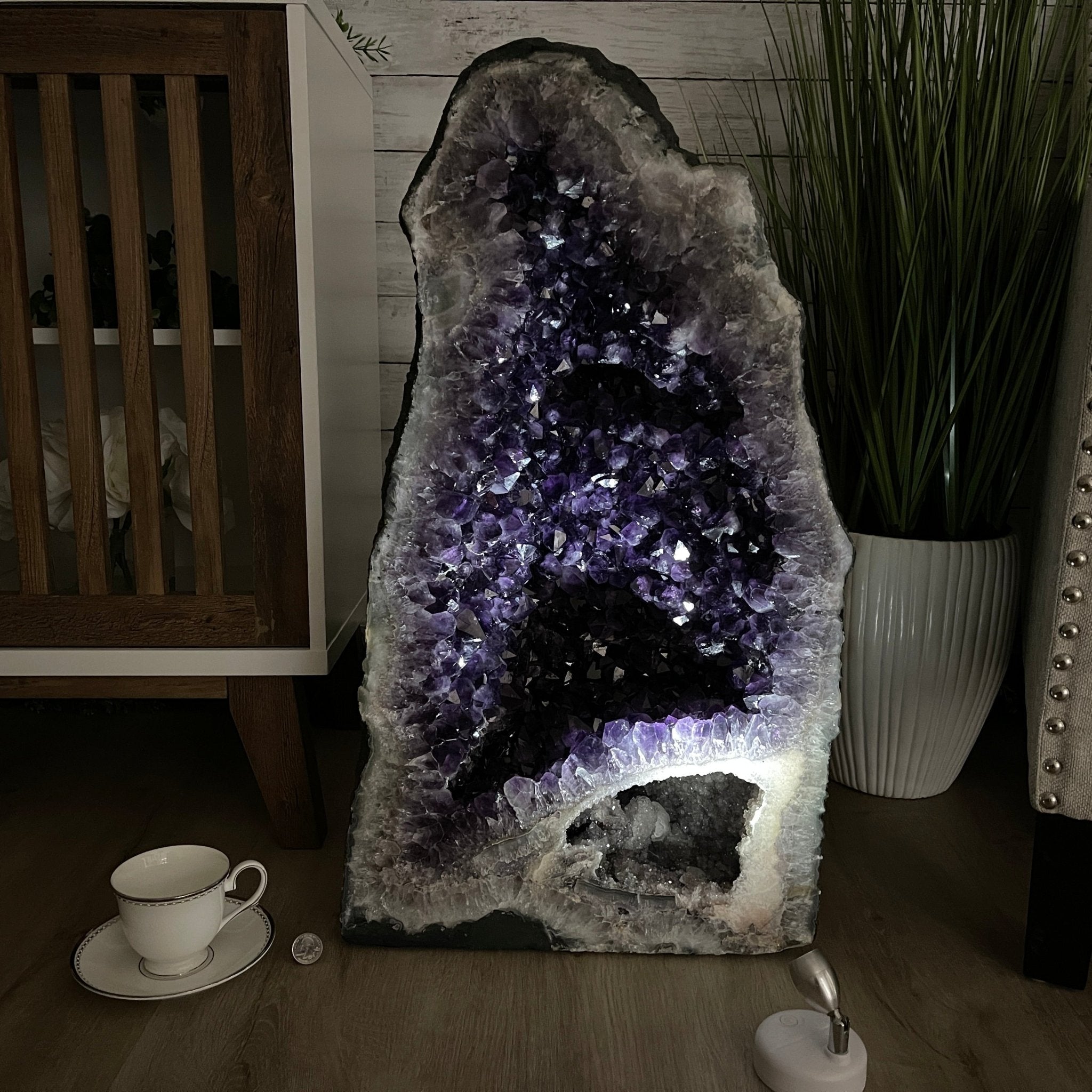 Large Extra Plus Quality Brazilian Amethyst Cathedral, 28” tall & 164.3 lbs #5601-0529 by Brazil Gems - Brazil GemsBrazil GemsLarge Extra Plus Quality Brazilian Amethyst Cathedral, 28” tall & 164.3 lbs #5601-0529 by Brazil GemsCathedrals5601-0529