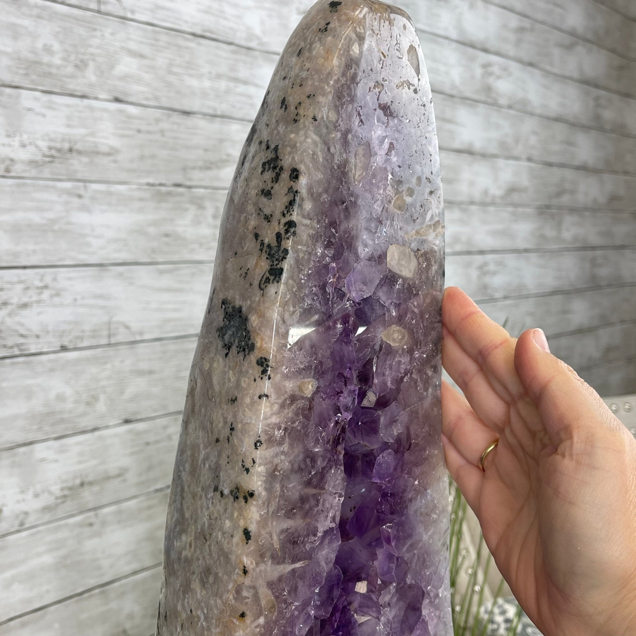 Large Extra Plus Quality Polished Brazilian Amethyst Cathedral, 155.3 lbs & 52” Tall Model #5602-0145 by Brazil Gems - Brazil GemsBrazil GemsLarge Extra Plus Quality Polished Brazilian Amethyst Cathedral, 155.3 lbs & 52” Tall Model #5602-0145 by Brazil GemsPolished Cathedrals5602-0145
