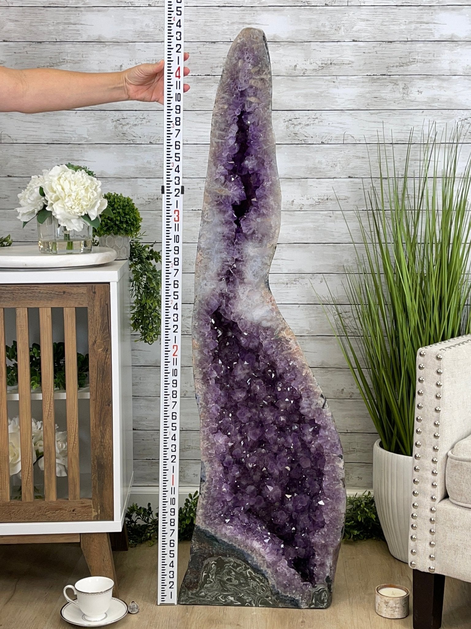 Large Extra Plus Quality Polished Brazilian Amethyst Cathedral, 155.3 lbs & 52” Tall Model #5602-0145 by Brazil Gems - Brazil GemsBrazil GemsLarge Extra Plus Quality Polished Brazilian Amethyst Cathedral, 155.3 lbs & 52” Tall Model #5602-0145 by Brazil GemsPolished Cathedrals5602-0145