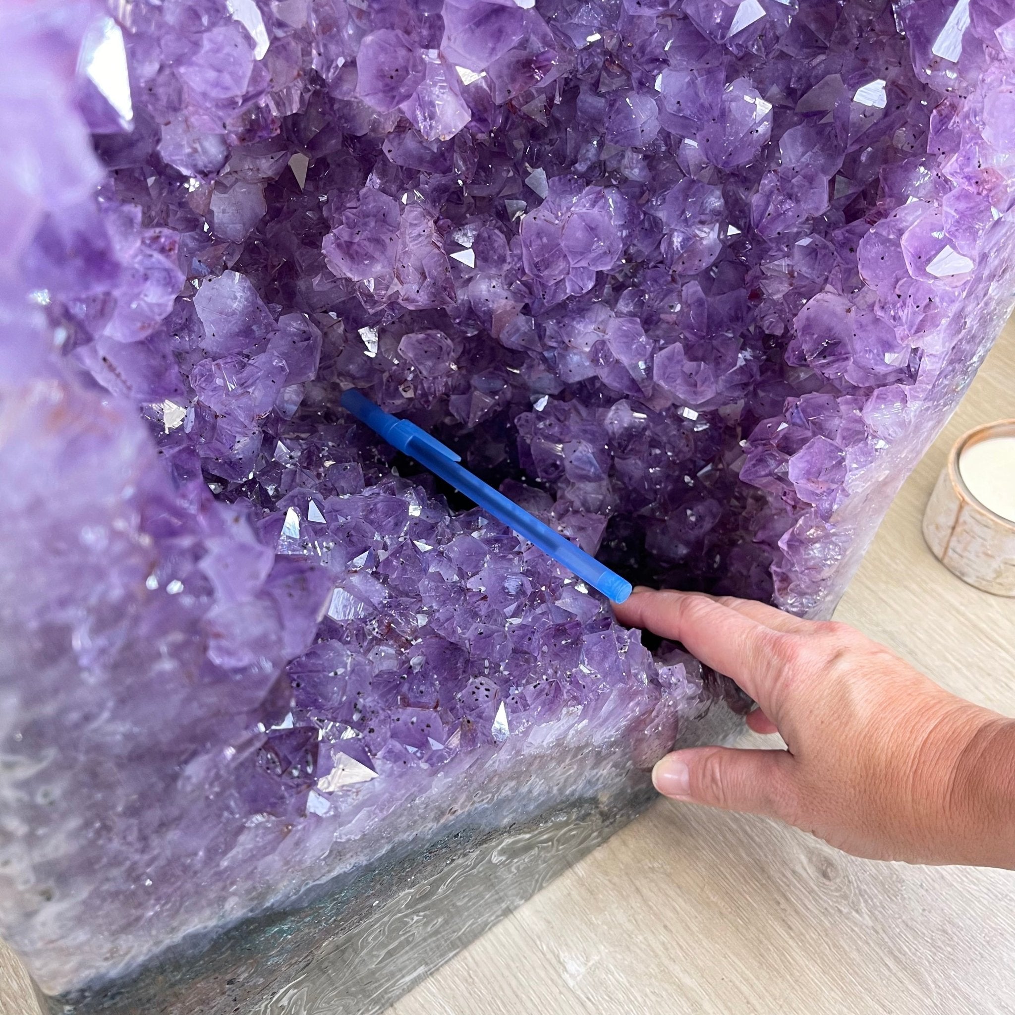 Large Extra Plus Quality Polished Brazilian Amethyst Cathedral, 155.3 lbs & 52” Tall Model #5602-0145 by Brazil Gems - Brazil GemsBrazil GemsLarge Extra Plus Quality Polished Brazilian Amethyst Cathedral, 155.3 lbs & 52” Tall Model #5602-0145 by Brazil GemsPolished Cathedrals5602-0145