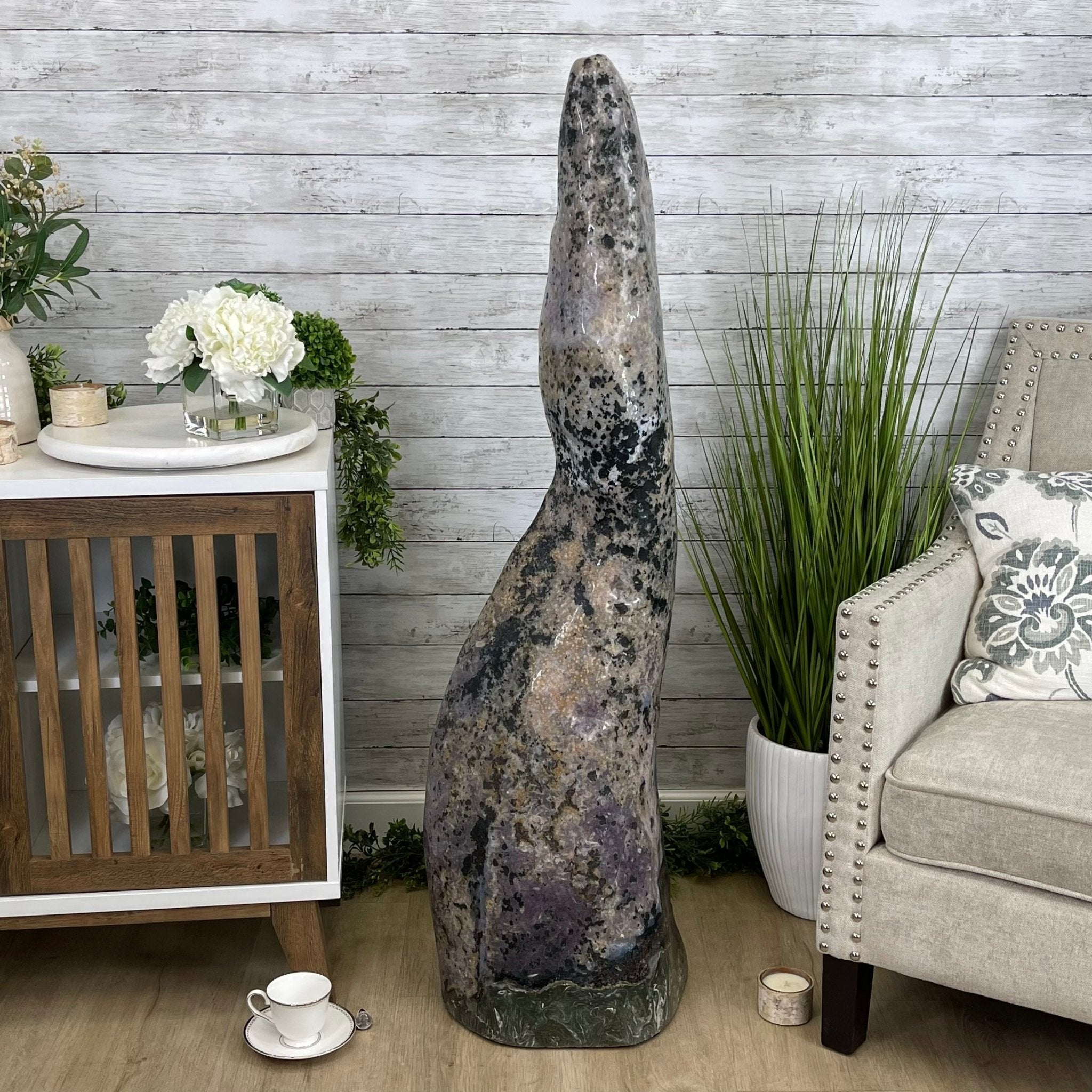Large Extra Plus Quality Polished Brazilian Amethyst Cathedral, 155.3 lbs & 52” Tall Model #5602-0145 by Brazil Gems - Brazil GemsBrazil GemsLarge Extra Plus Quality Polished Brazilian Amethyst Cathedral, 155.3 lbs & 52” Tall Model #5602-0145 by Brazil GemsPolished Cathedrals5602-0145