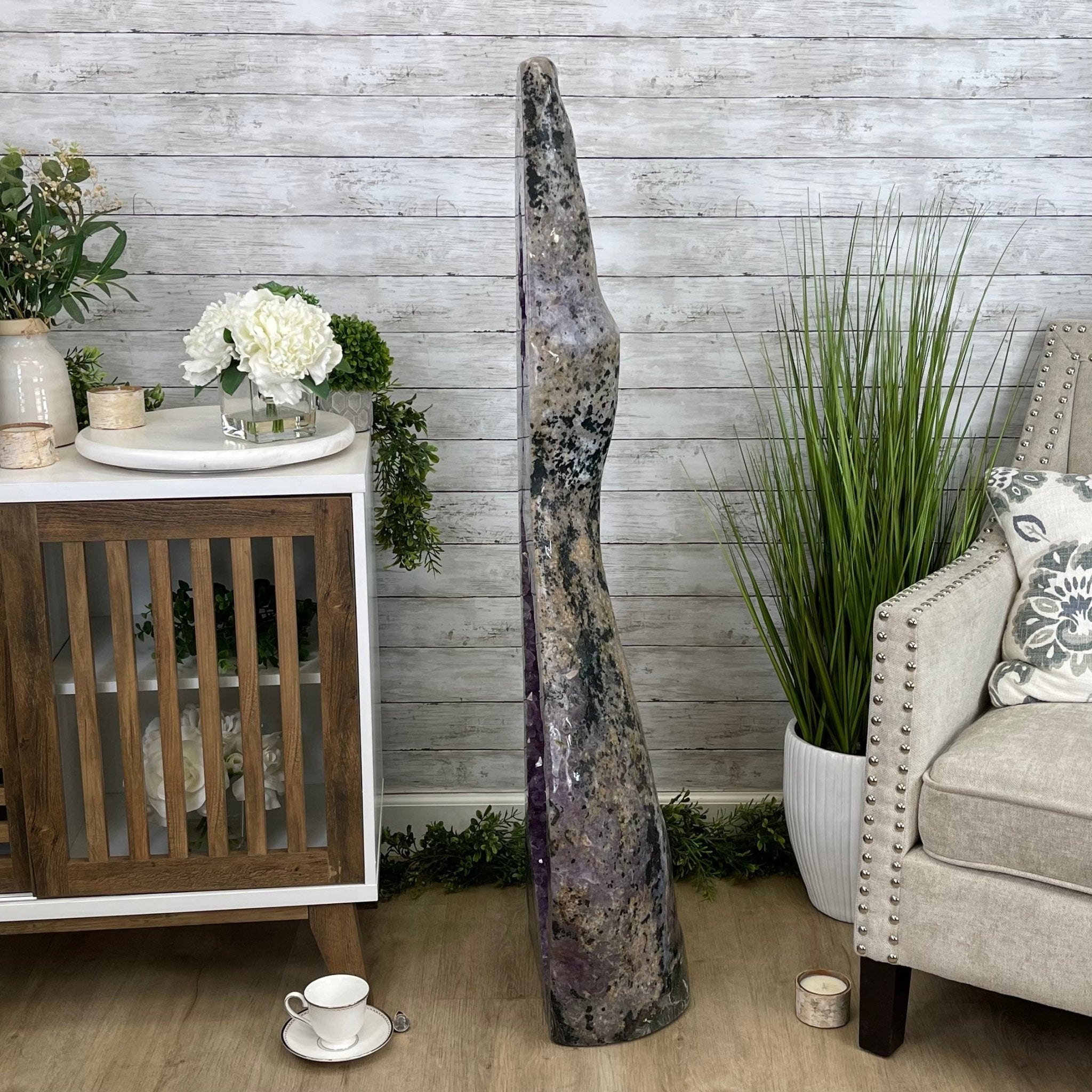 Large Extra Plus Quality Polished Brazilian Amethyst Cathedral, 155.3 lbs & 52” Tall Model #5602-0145 by Brazil Gems - Brazil GemsBrazil GemsLarge Extra Plus Quality Polished Brazilian Amethyst Cathedral, 155.3 lbs & 52” Tall Model #5602-0145 by Brazil GemsPolished Cathedrals5602-0145