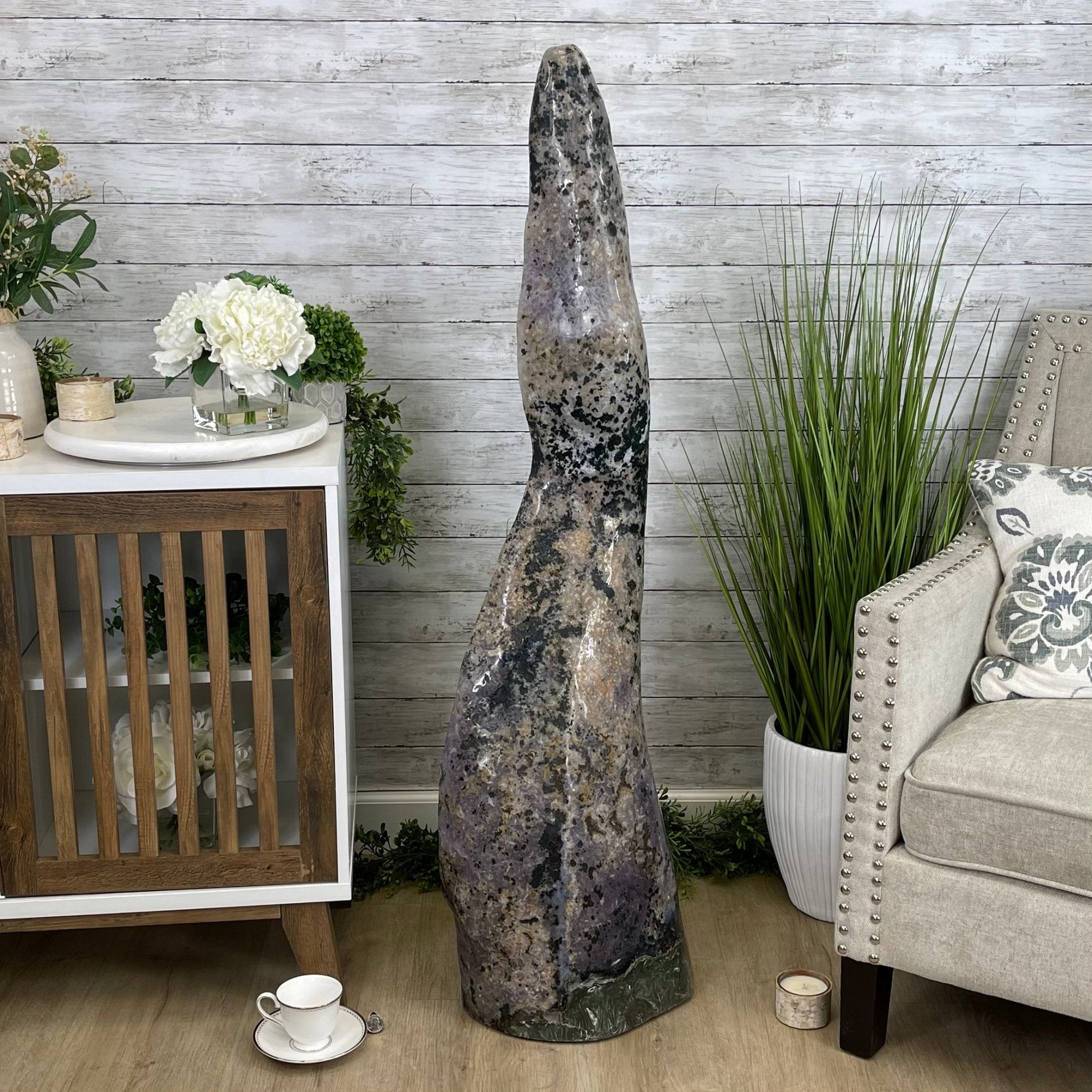 Large Extra Plus Quality Polished Brazilian Amethyst Cathedral, 155.3 lbs & 52” Tall Model #5602-0145 by Brazil Gems - Brazil GemsBrazil GemsLarge Extra Plus Quality Polished Brazilian Amethyst Cathedral, 155.3 lbs & 52” Tall Model #5602-0145 by Brazil GemsPolished Cathedrals5602-0145