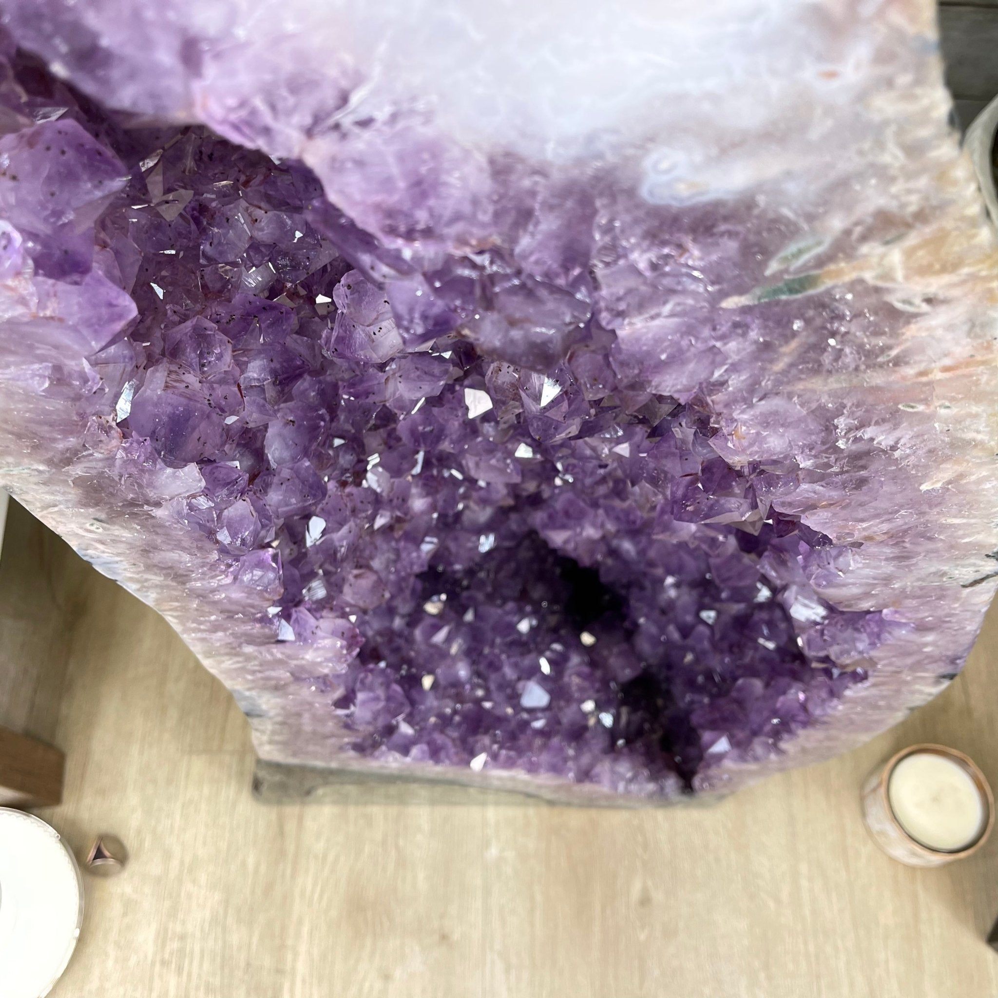 Large Extra Plus Quality Polished Brazilian Amethyst Cathedral, 155.3 lbs & 52” Tall Model #5602-0145 by Brazil Gems - Brazil GemsBrazil GemsLarge Extra Plus Quality Polished Brazilian Amethyst Cathedral, 155.3 lbs & 52” Tall Model #5602-0145 by Brazil GemsPolished Cathedrals5602-0145