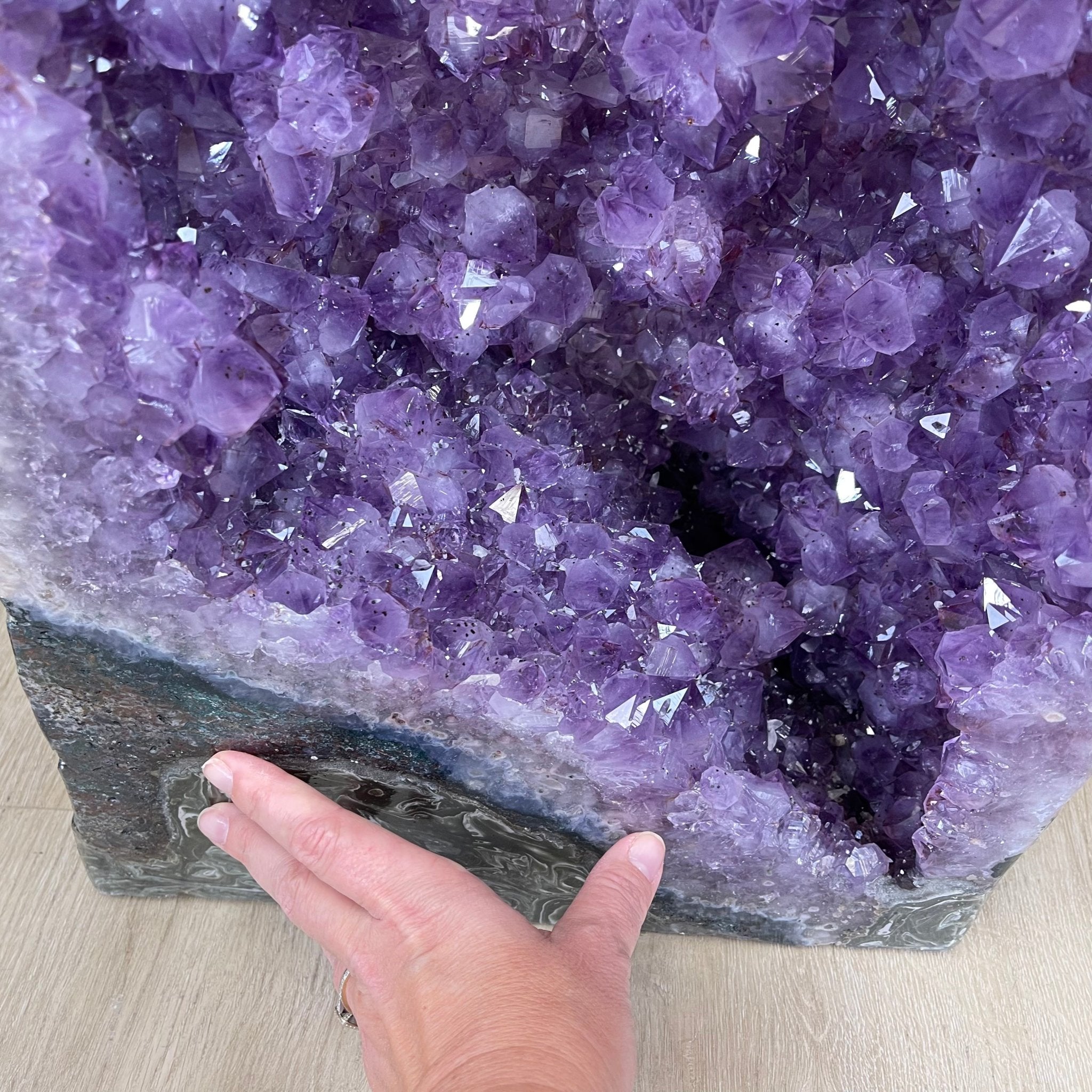 Large Extra Plus Quality Polished Brazilian Amethyst Cathedral, 155.3 lbs & 52” Tall Model #5602-0145 by Brazil Gems - Brazil GemsBrazil GemsLarge Extra Plus Quality Polished Brazilian Amethyst Cathedral, 155.3 lbs & 52” Tall Model #5602-0145 by Brazil GemsPolished Cathedrals5602-0145