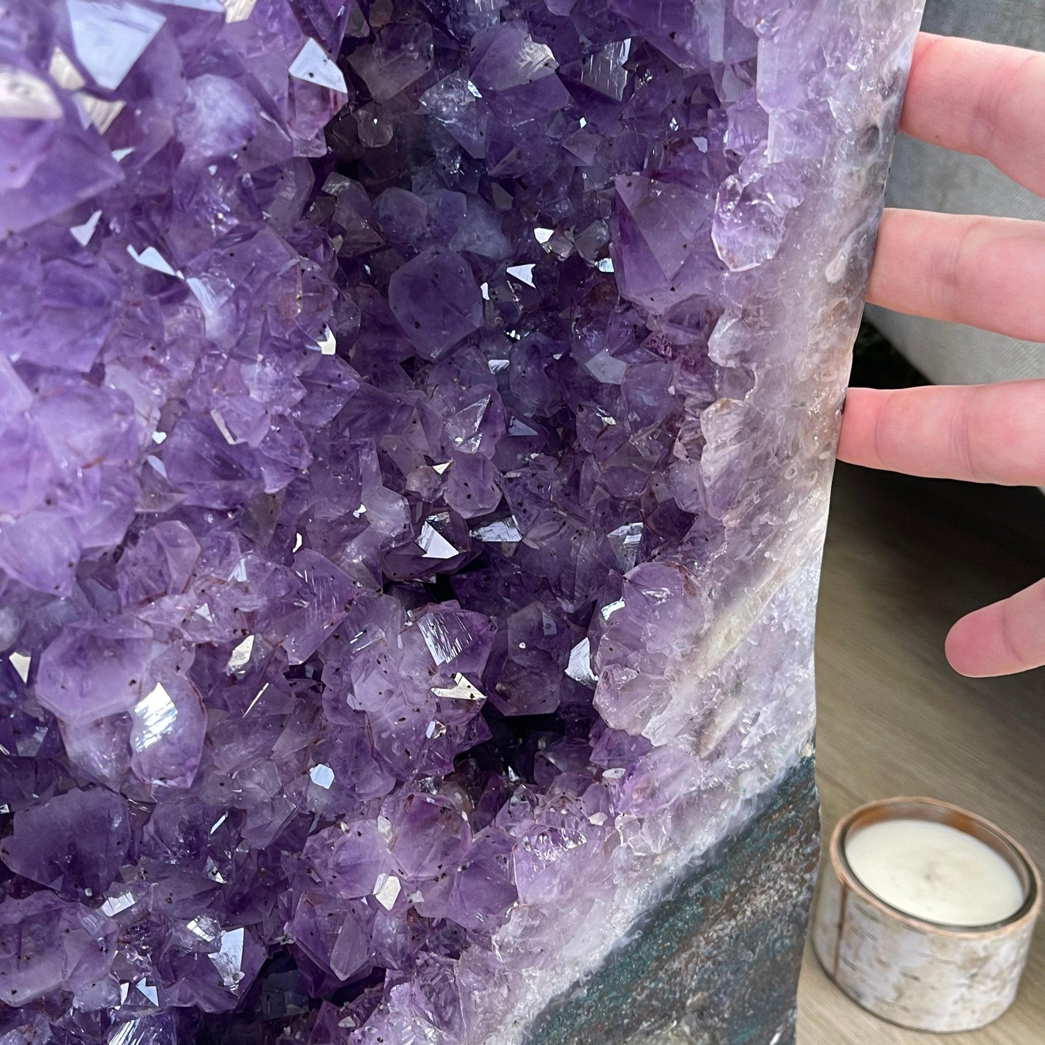 Large Extra Plus Quality Polished Brazilian Amethyst Cathedral, 157 lbs & 50.6” Tall Model #5602-0146 by Brazil Gems - Brazil GemsBrazil GemsLarge Extra Plus Quality Polished Brazilian Amethyst Cathedral, 157 lbs & 50.6” Tall Model #5602-0146 by Brazil GemsPolished Cathedrals5602-0146