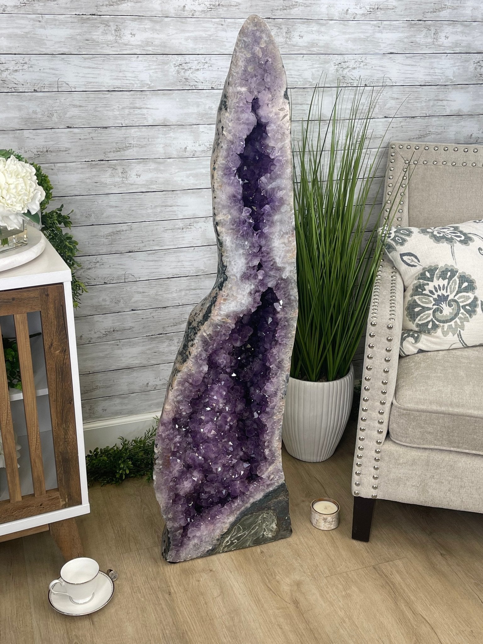 Large Extra Plus Quality Polished Brazilian Amethyst Cathedral, 157 lbs & 50.6” Tall Model #5602-0146 by Brazil Gems - Brazil GemsBrazil GemsLarge Extra Plus Quality Polished Brazilian Amethyst Cathedral, 157 lbs & 50.6” Tall Model #5602-0146 by Brazil GemsPolished Cathedrals5602-0146