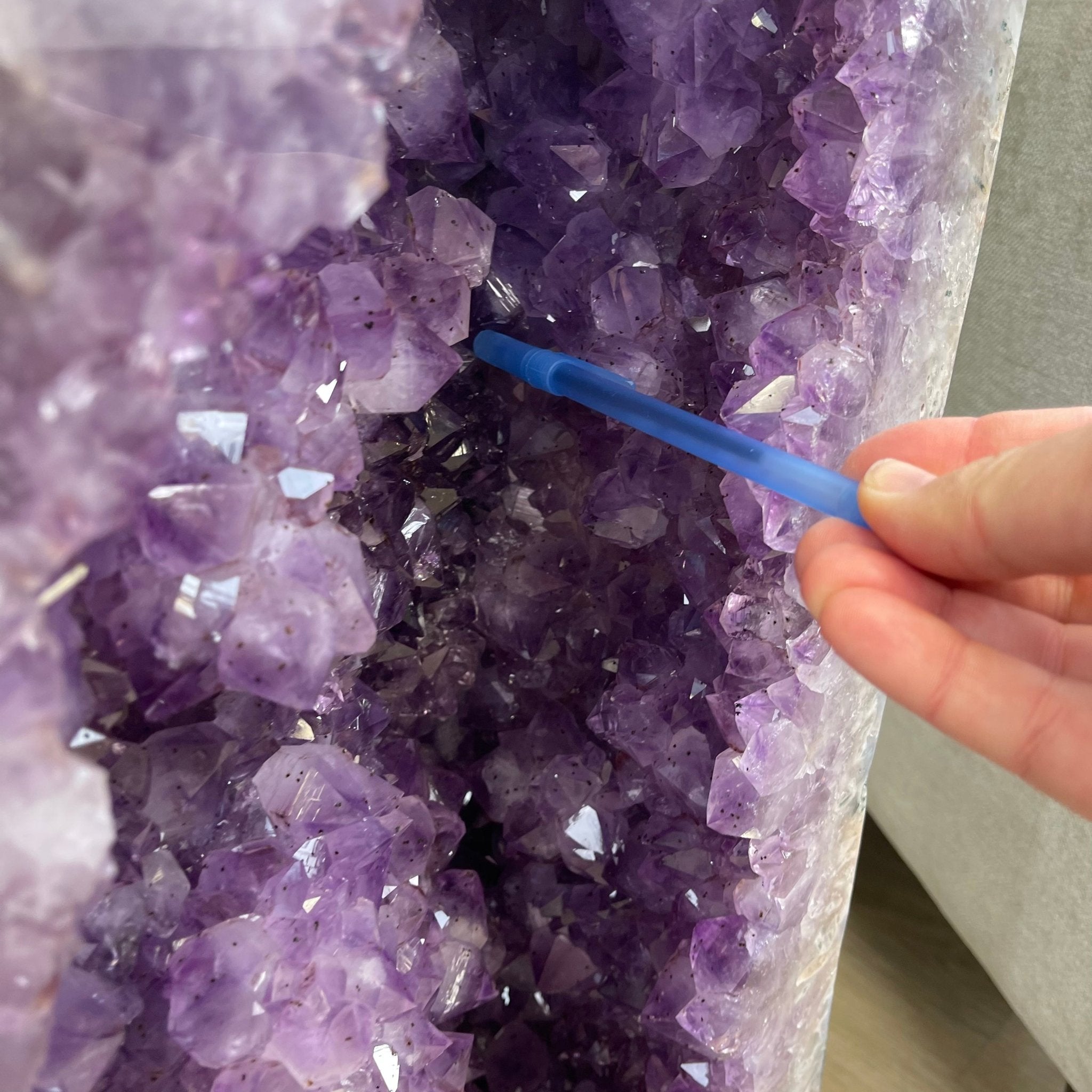 Large Extra Plus Quality Polished Brazilian Amethyst Cathedral, 157 lbs & 50.6” Tall Model #5602-0146 by Brazil Gems - Brazil GemsBrazil GemsLarge Extra Plus Quality Polished Brazilian Amethyst Cathedral, 157 lbs & 50.6” Tall Model #5602-0146 by Brazil GemsPolished Cathedrals5602-0146