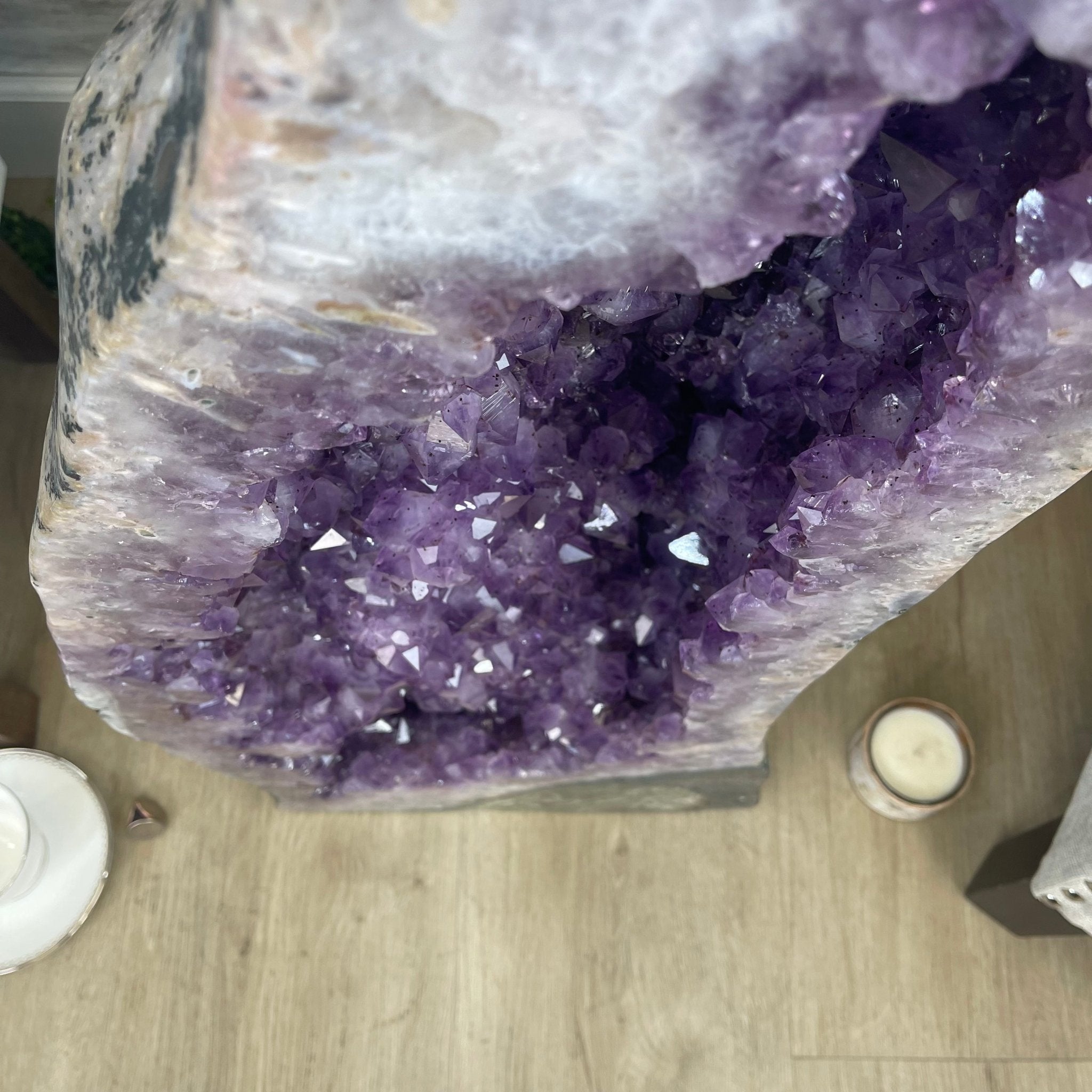 Large Extra Plus Quality Polished Brazilian Amethyst Cathedral, 157 lbs & 50.6” Tall Model #5602-0146 by Brazil Gems - Brazil GemsBrazil GemsLarge Extra Plus Quality Polished Brazilian Amethyst Cathedral, 157 lbs & 50.6” Tall Model #5602-0146 by Brazil GemsPolished Cathedrals5602-0146