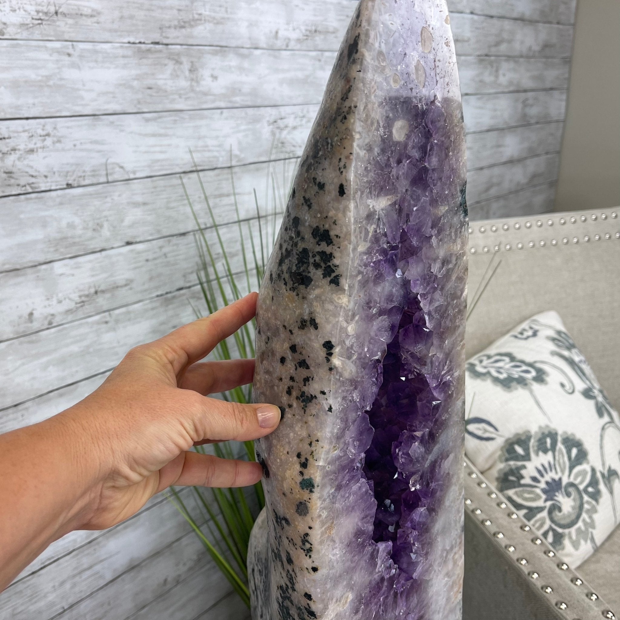 Large Extra Plus Quality Polished Brazilian Amethyst Cathedral, 157 lbs & 50.6” Tall Model #5602-0146 by Brazil Gems - Brazil GemsBrazil GemsLarge Extra Plus Quality Polished Brazilian Amethyst Cathedral, 157 lbs & 50.6” Tall Model #5602-0146 by Brazil GemsPolished Cathedrals5602-0146