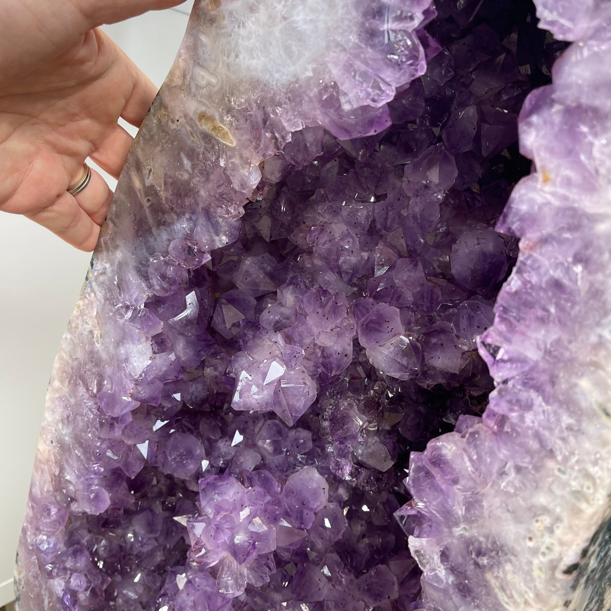 Large Extra Plus Quality Polished Brazilian Amethyst Cathedral, 157 lbs & 50.6” Tall Model #5602-0146 by Brazil Gems - Brazil GemsBrazil GemsLarge Extra Plus Quality Polished Brazilian Amethyst Cathedral, 157 lbs & 50.6” Tall Model #5602-0146 by Brazil GemsPolished Cathedrals5602-0146