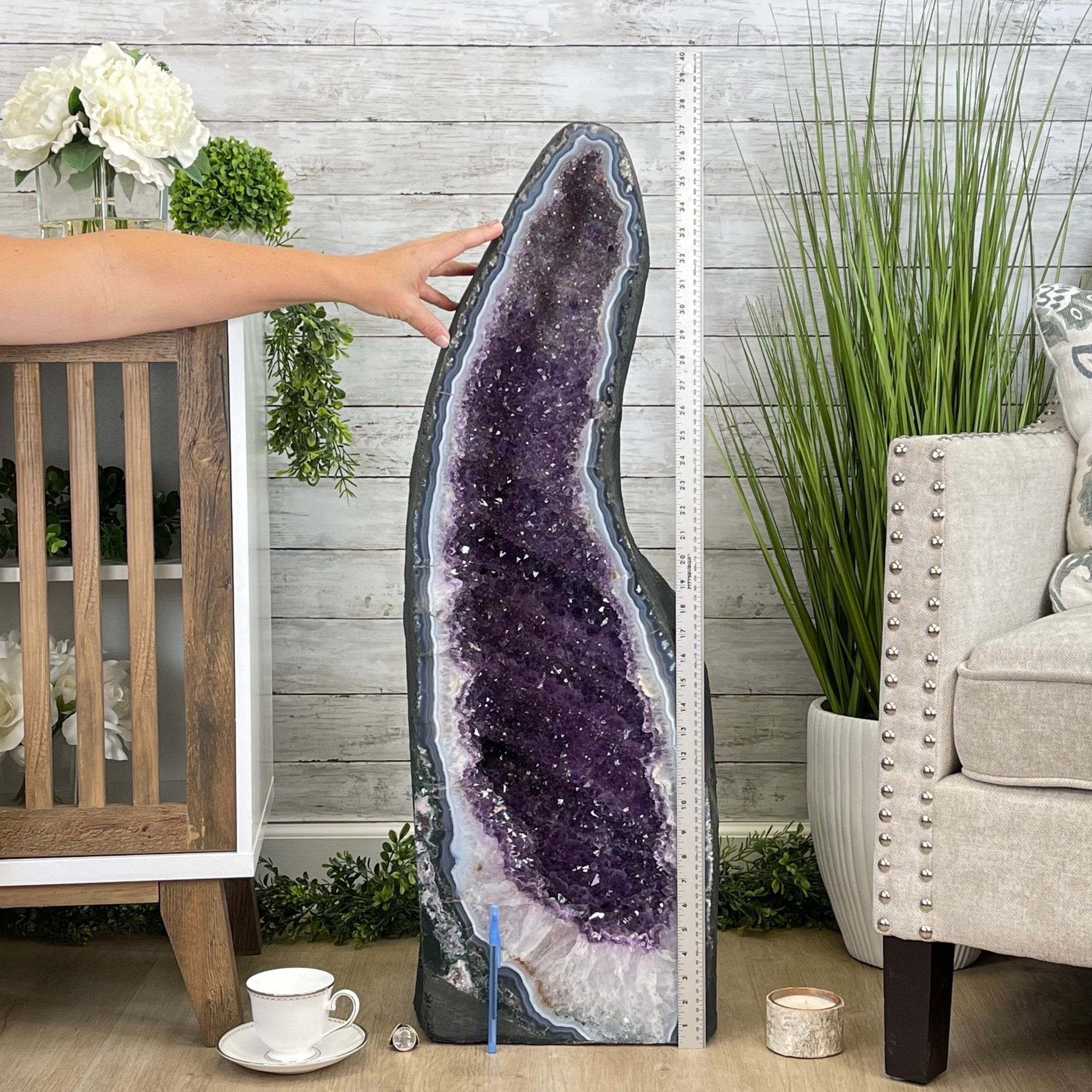 Large Extra Quality Brazilian Amethyst Cathedral, 169.8 lbs & 37.3” tall #5601-1179 by Brazil Gems - Brazil GemsBrazil GemsLarge Extra Quality Brazilian Amethyst Cathedral, 169.8 lbs & 37.3” tall #5601-1179 by Brazil GemsCathedrals5601-1179