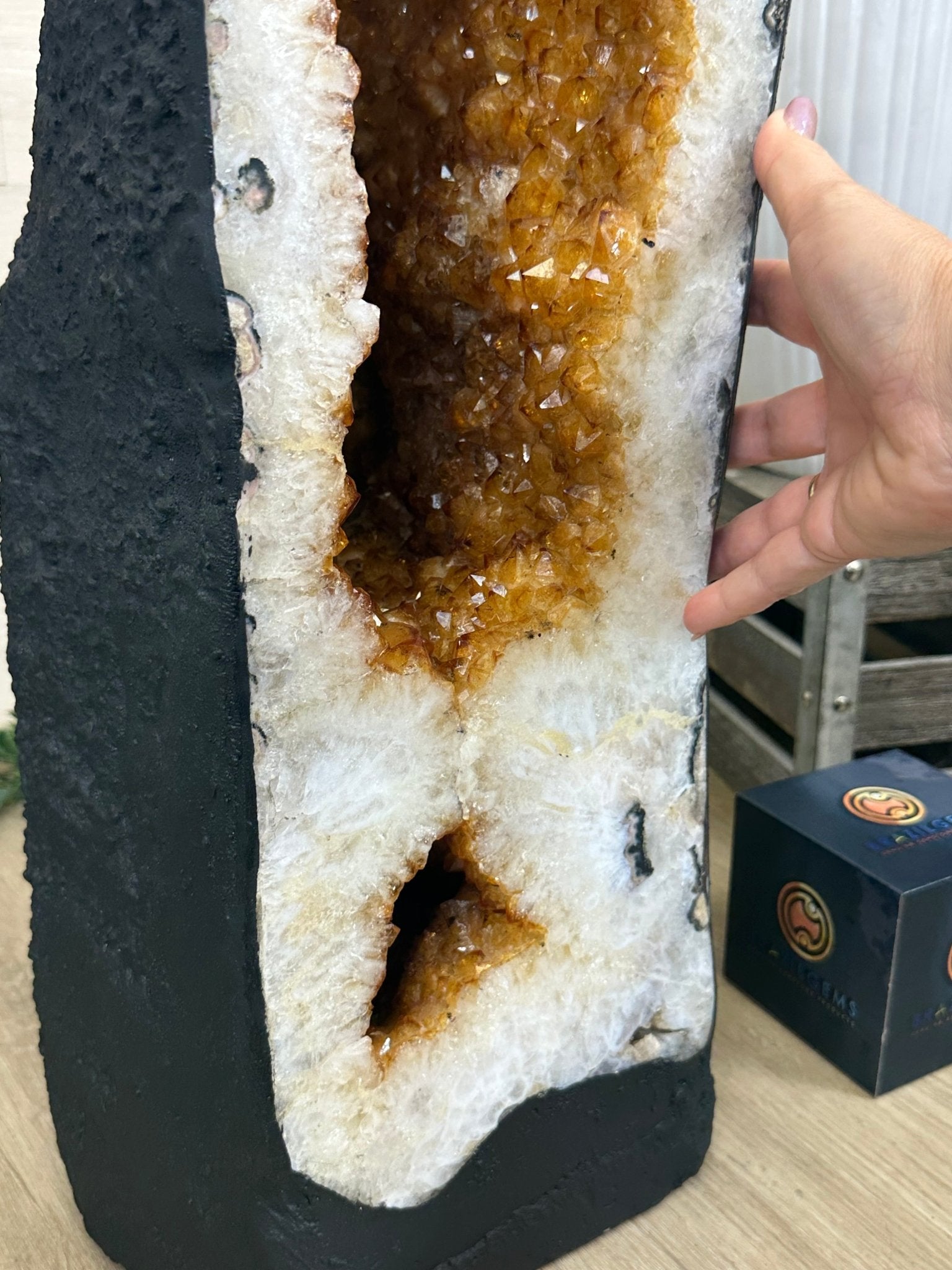 Large Extra Quality Citrine Cathedral, 112.5 lbs & 37.5" Tall #5603 - 0405 - Brazil GemsBrazil GemsLarge Extra Quality Citrine Cathedral, 112.5 lbs & 37.5" Tall #5603 - 0405Cathedrals5603 - 0405