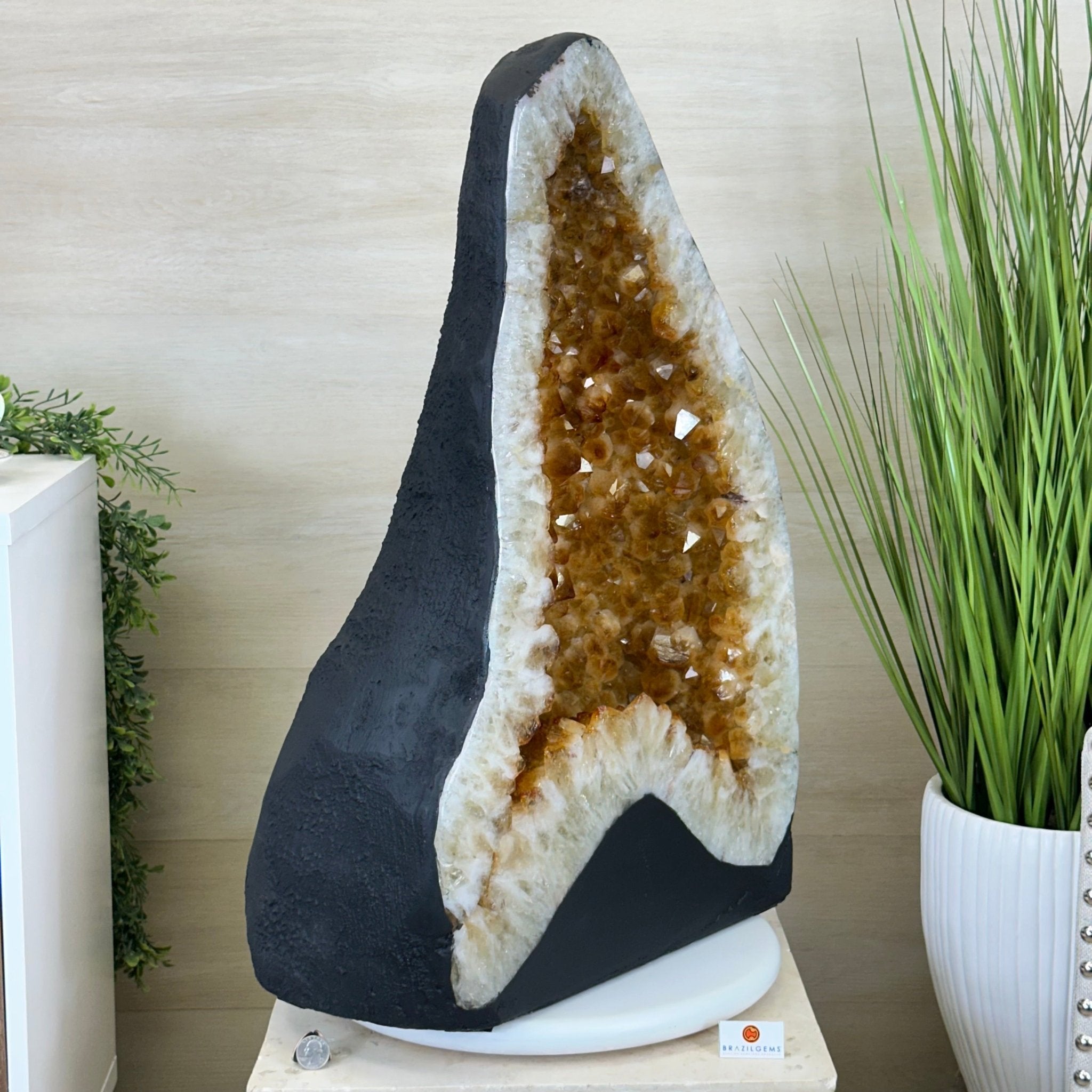 Large Extra Quality Citrine Cathedral, 145.5 lbs & 27.8" Tall #5603 - 0406 - Brazil GemsBrazil GemsLarge Extra Quality Citrine Cathedral, 145.5 lbs & 27.8" Tall #5603 - 0406Cathedrals5603 - 0406