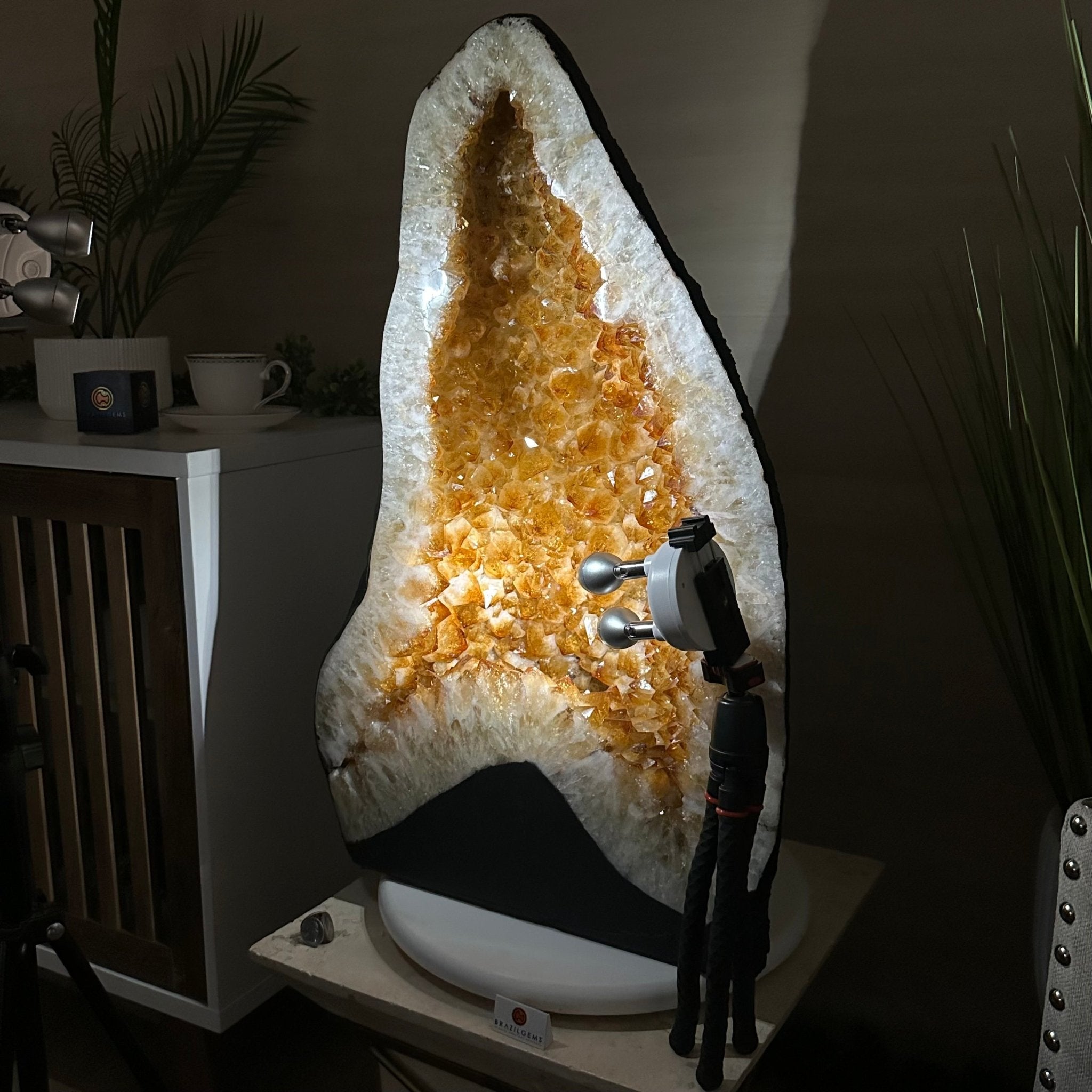 Large Extra Quality Citrine Cathedral, 145.5 lbs & 27.8" Tall #5603 - 0406 - Brazil GemsBrazil GemsLarge Extra Quality Citrine Cathedral, 145.5 lbs & 27.8" Tall #5603 - 0406Cathedrals5603 - 0406