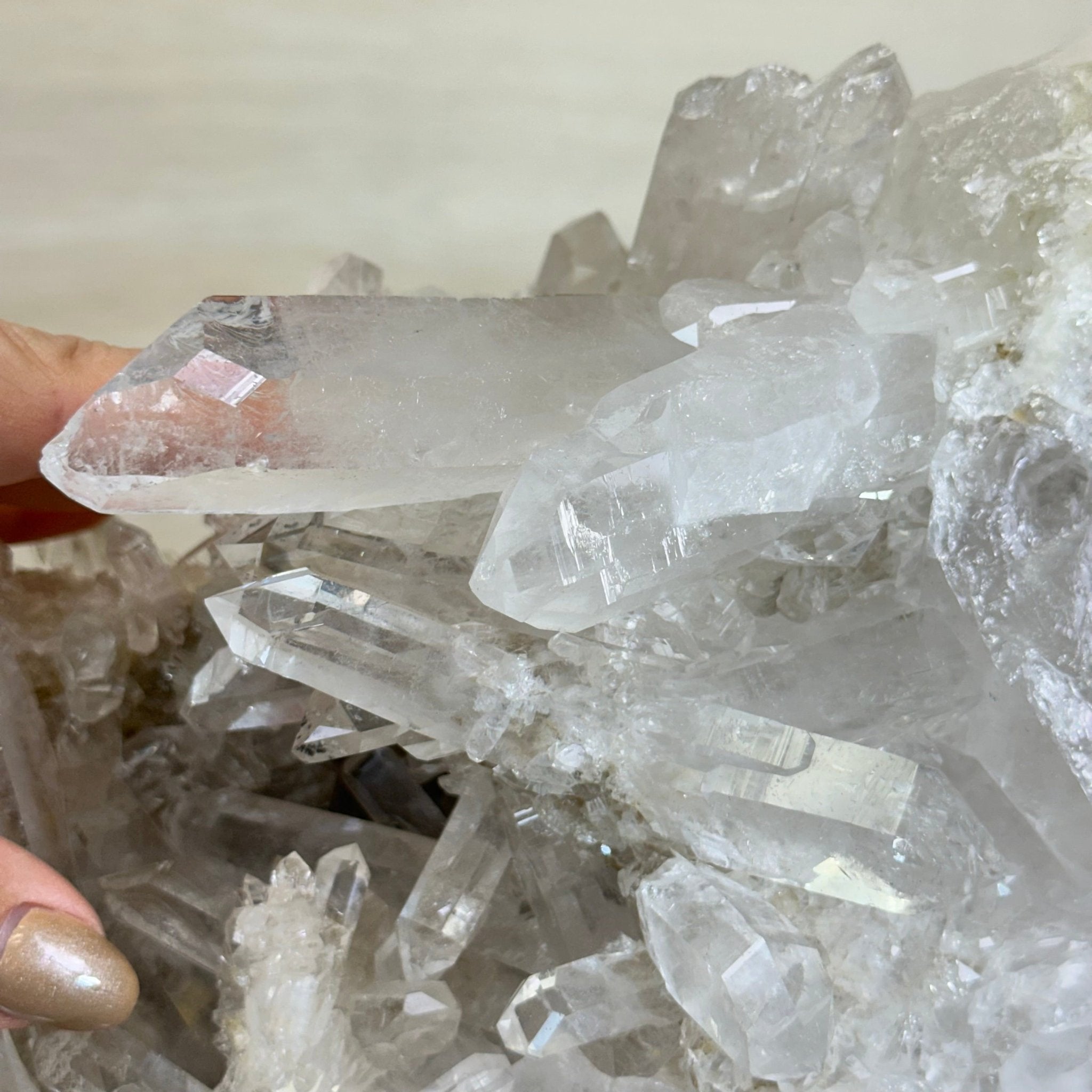Large Extra Quality Clear Quartz Cluster 147.7 lbs & 22.1" Long 5494 - 0013 - Brazil GemsBrazil GemsLarge Extra Quality Clear Quartz Cluster 147.7 lbs & 22.1" Long 5494 - 0013Clusters With Natural Bases5494 - 0013