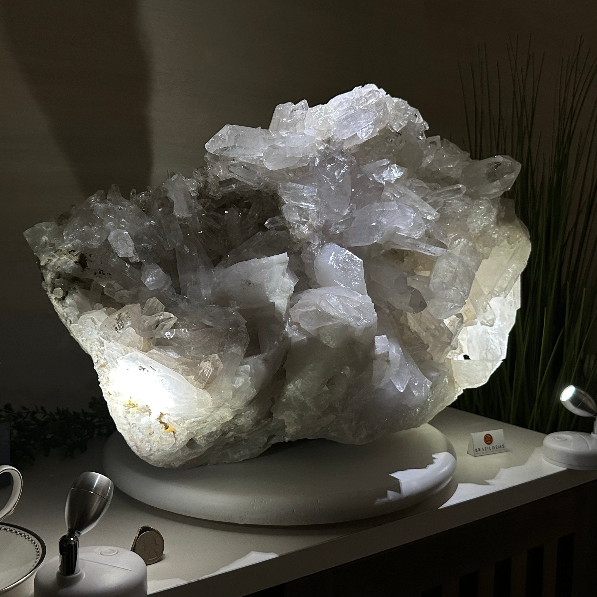 Large Extra Quality Clear Quartz Cluster 147.7 lbs & 22.1" Long 5494 - 0013 - Brazil GemsBrazil GemsLarge Extra Quality Clear Quartz Cluster 147.7 lbs & 22.1" Long 5494 - 0013Clusters With Natural Bases5494 - 0013