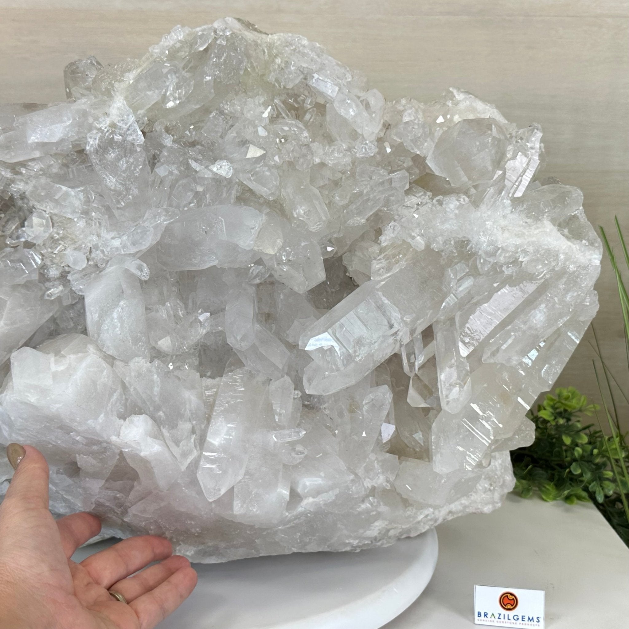 Large Extra Quality Clear Quartz Cluster 147.7 lbs & 22.1" Long 5494 - 0013 - Brazil GemsBrazil GemsLarge Extra Quality Clear Quartz Cluster 147.7 lbs & 22.1" Long 5494 - 0013Clusters With Natural Bases5494 - 0013