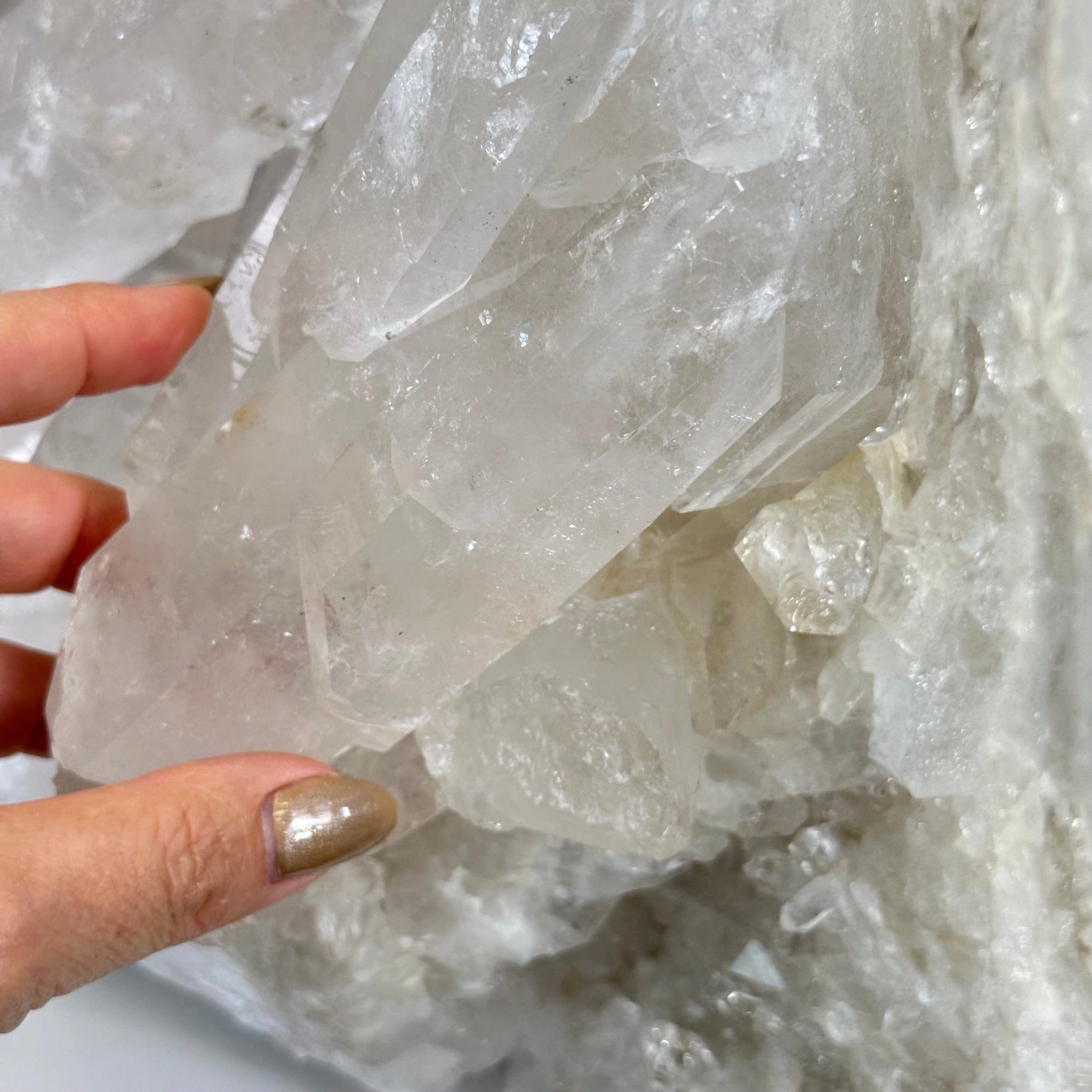 Large Extra Quality Clear Quartz Cluster 147.7 lbs & 22.1" Long 5494 - 0013 - Brazil GemsBrazil GemsLarge Extra Quality Clear Quartz Cluster 147.7 lbs & 22.1" Long 5494 - 0013Clusters With Natural Bases5494 - 0013