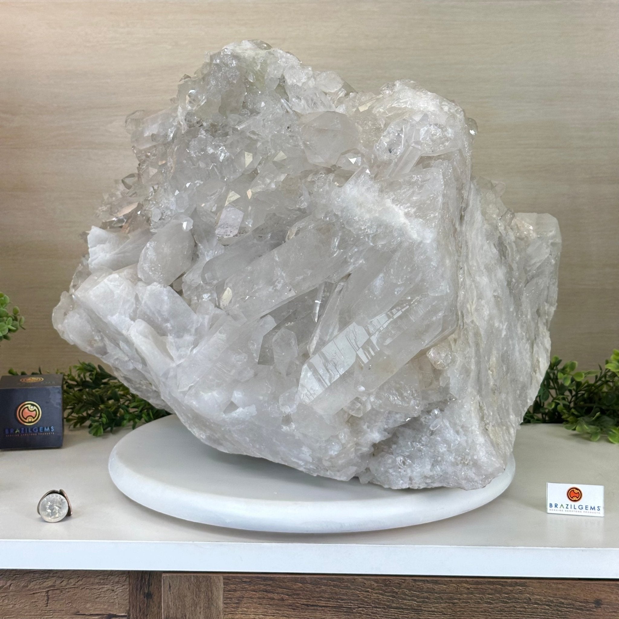 Large Extra Quality Clear Quartz Cluster 147.7 lbs & 22.1" Long 5494 - 0013 - Brazil GemsBrazil GemsLarge Extra Quality Clear Quartz Cluster 147.7 lbs & 22.1" Long 5494 - 0013Clusters With Natural Bases5494 - 0013